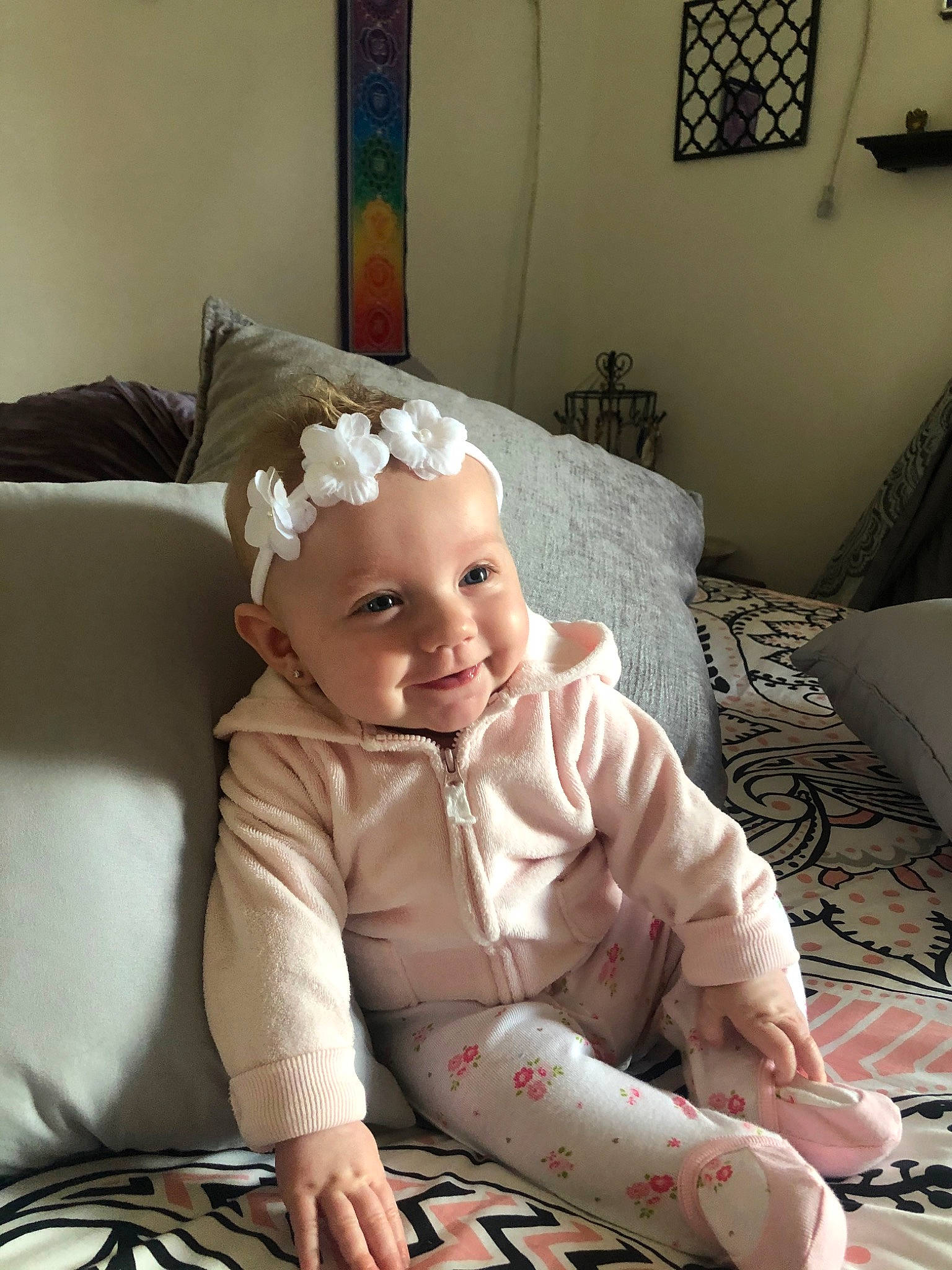 Annika joined the competition — help win amazing prizes! baby, child, ear, headwear, person, room, toddler