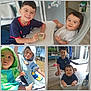 Ewen participe au concours pour gagner de l'argent avec cette photo : baby, blanket, boy, child, clothing, container, family, feeding, floor, happy, high_chair, hooded_towel, indoor, outdoor, play, portrait, sibling, smile, sunlight, toddler