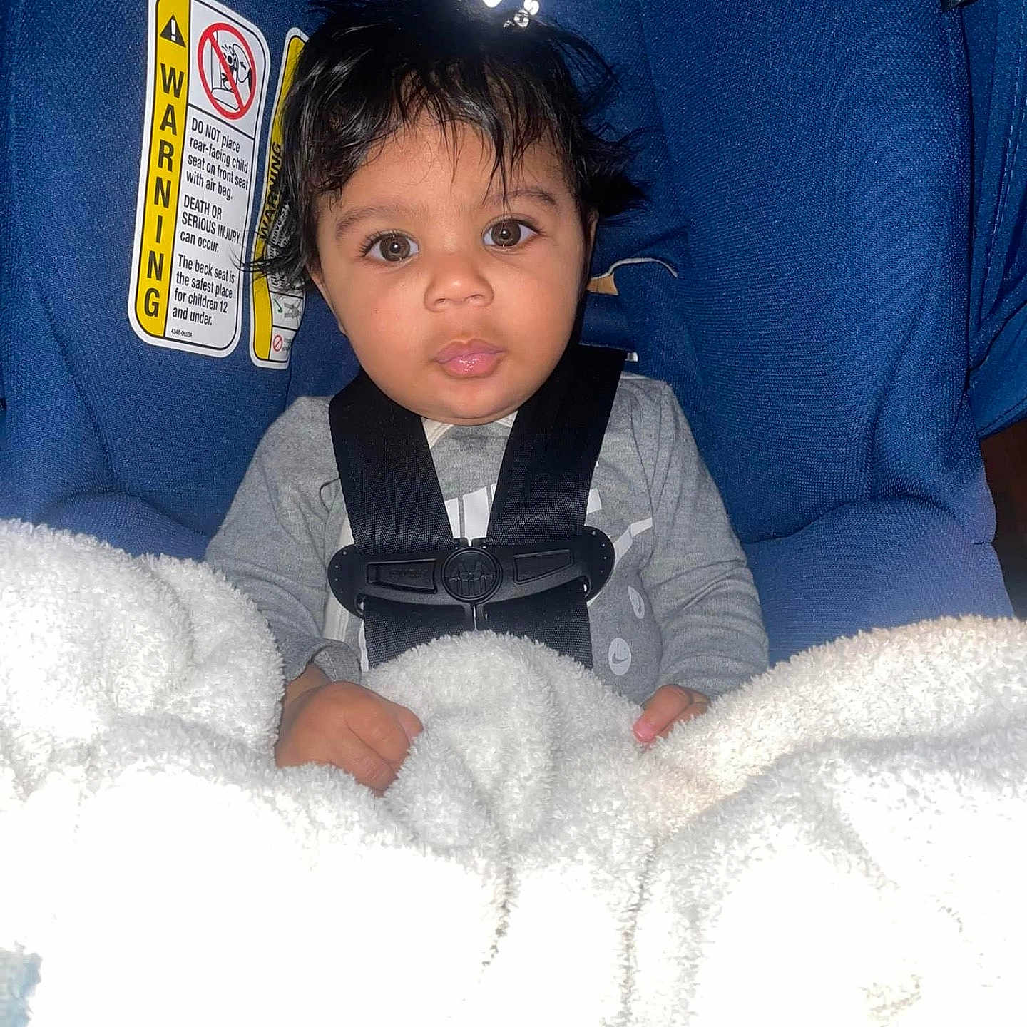 Mayzeon is registered to the contest to win money with this photo: accessories, baby, blanket, car, car_interior, carseat, clothing, cushion, face, furniture, head, homedecor, pants, person, photography, portrait, sleeping, t_shirt, transportation, vehicle