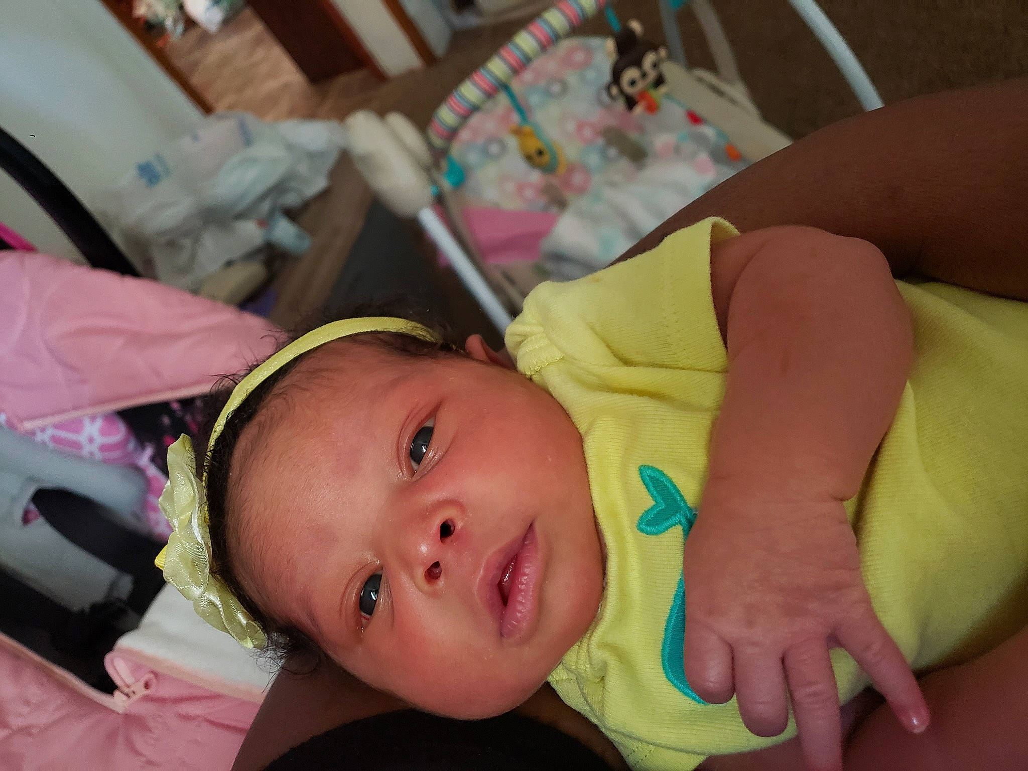 Hayden is registered to the contest to win money with this photo: baby, bedtime, cheek, child, ear, eye, face, finger, head, iris, lip, mouth, nail, nose, person, pink, skin, smile, thumb, toddler