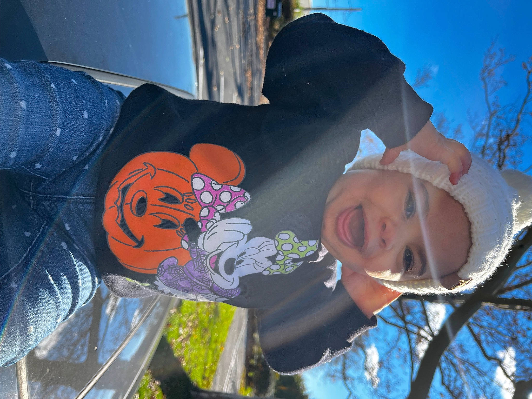 Lyla is registered to the contest to win money with this photo: child, electric_blue, fun, grass, happy, hat, headgear, headwear, leisure, people_in_nature, person, plant, sky, smile, sun_hat, toddler, tree, visual_arts, world