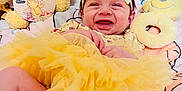 Gracelynn is registered to the contest to win money with this photo: 2_months, baby, baby_girl, blanket, bow, celebration, child, clothing, cute, happy, headband, infant, lying_down, milestone, plush_toy, smiling, soft_toys, tutu, winnie_the_pooh, yellow
