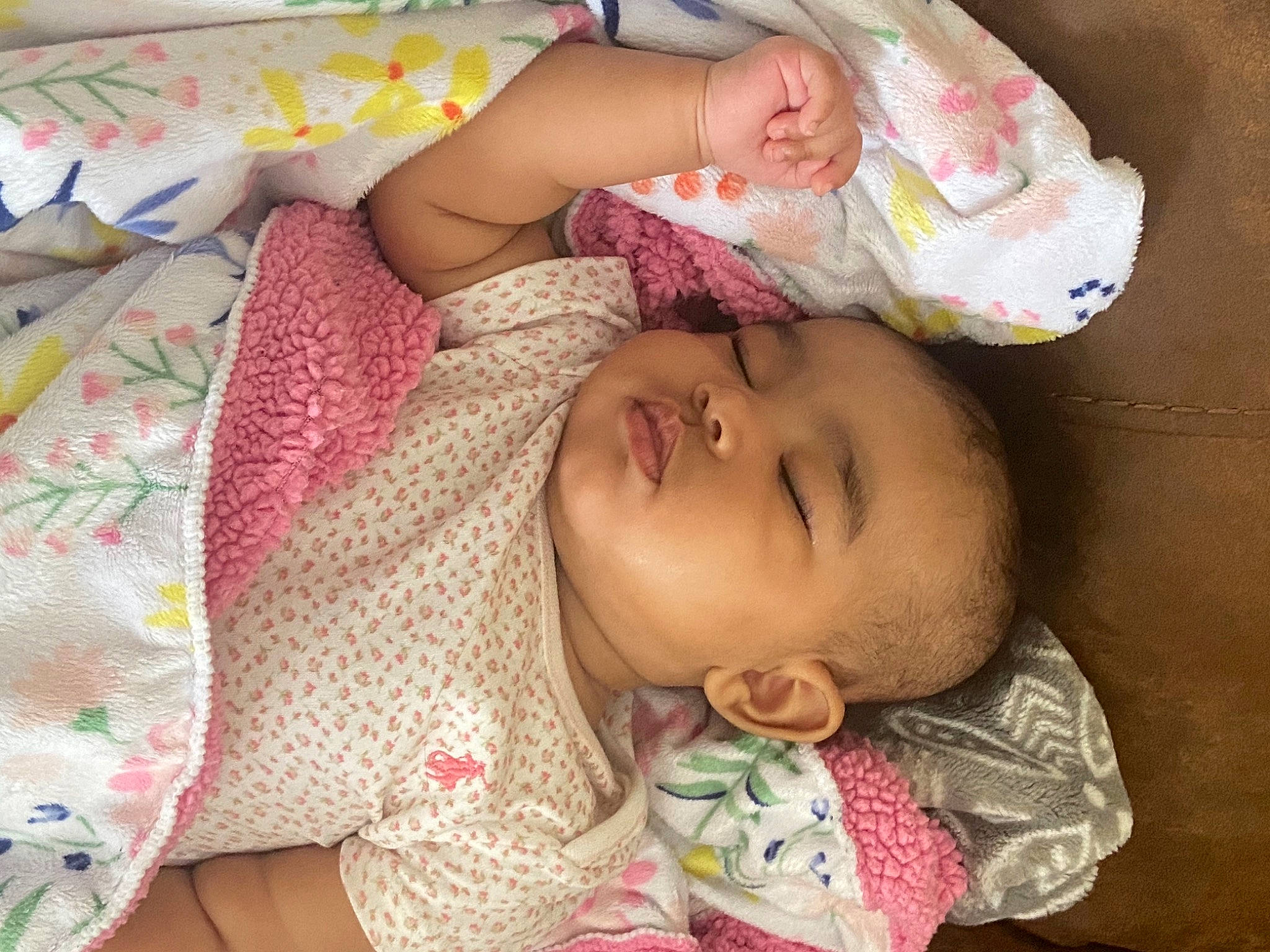 Anaya Lamai joined the competition — help win amazing prizes! baby, baby_toddler_clothing, cheek, child, ear, eye, eyelash, face, head, headgear, human_body, iris, lip, nose, pattern, person, pink, product, skin, textile