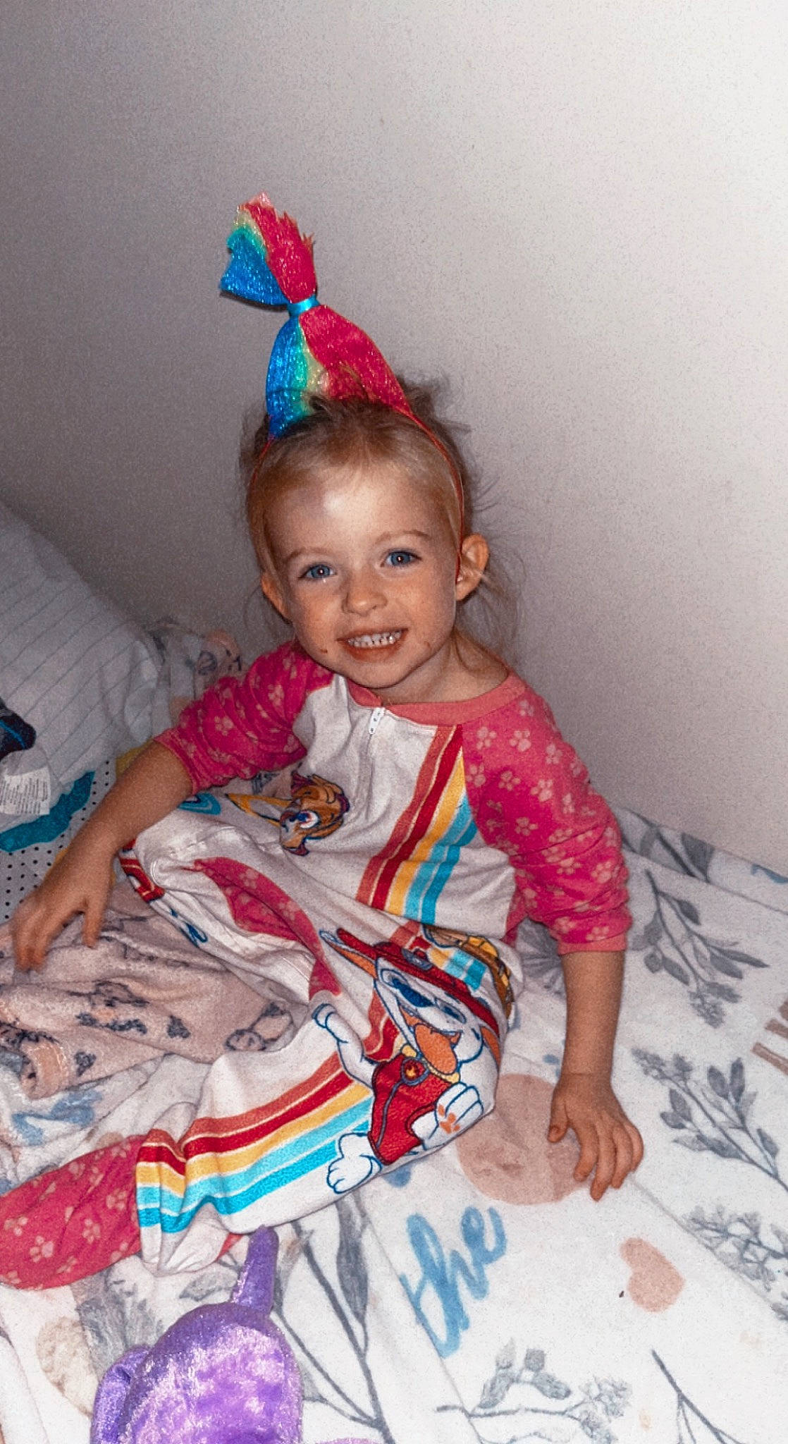 Adalyn joined the competition — help win amazing prizes! baby_toddler_clothing, child, costume_hat, dress, eye, face, fun, happy, hat, head, joy, linens, party_hat, person, pink, product, skin, sleeve, smile, t_shirt