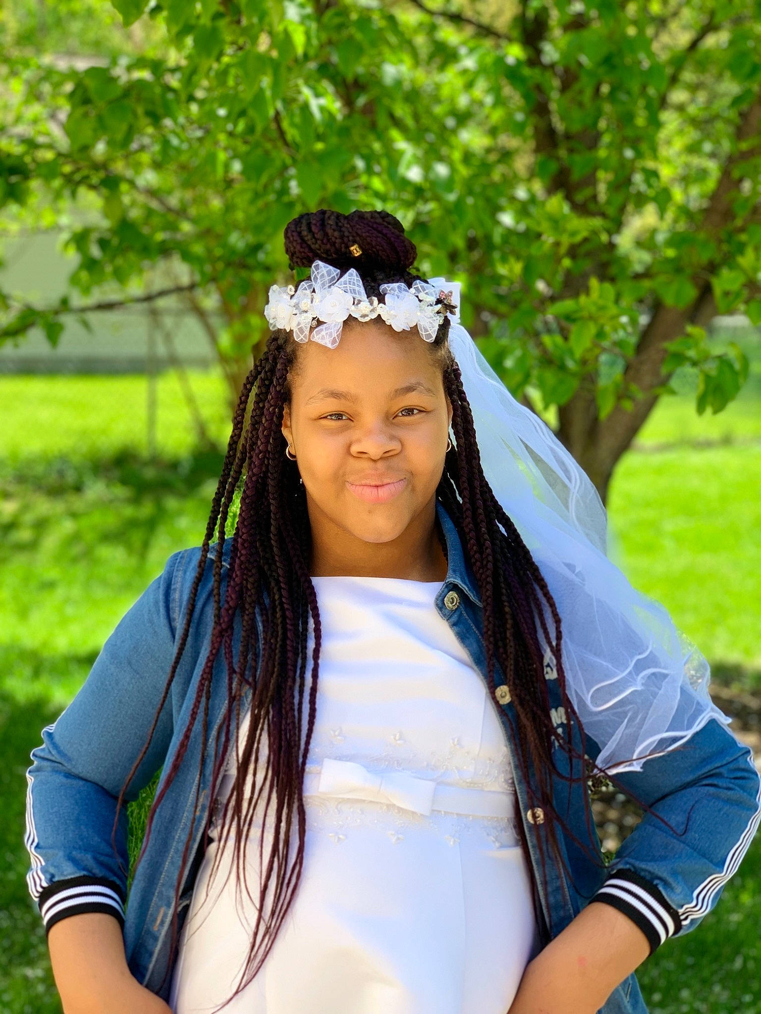 Favour is registered to the contest to win money with this photo: beauty, blue, botany, brown_hair, child, fashion_accessory, grass, hair, hair_accessory, hairstyle, headband, headgear, headpiece, lady, long_hair, person, photography, plant, smile, spring