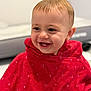 baby, child, smiling, red_towel, hooded_towel, happy, face, portrait, infant, cute, indoor, closeup, skin, head, young, expression, warm, toddler, person, cheerful