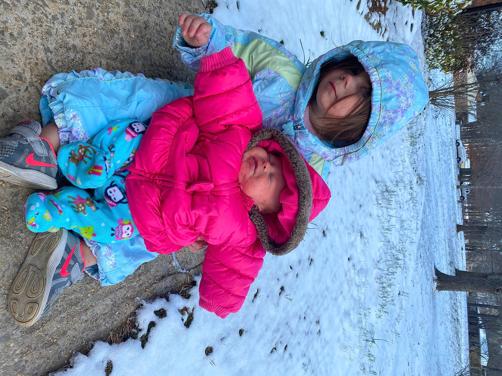 Amara joined the competition — help win amazing prizes! baby_toddler_clothing, child, electric_blue, freezing, fun, happy, headwear, leisure, magenta, person, pink, plant, precipitation, purple, recreation, slope, snow, toddler, tree, vacation