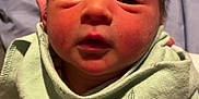 Matteo is registered to the contest to win money with this photo: newborn, baby, infant, face, wrapped, blanket, curious, sleepy, closeup, soft, skin, person, head, indoors, young, child, portrait, expression, small, cute