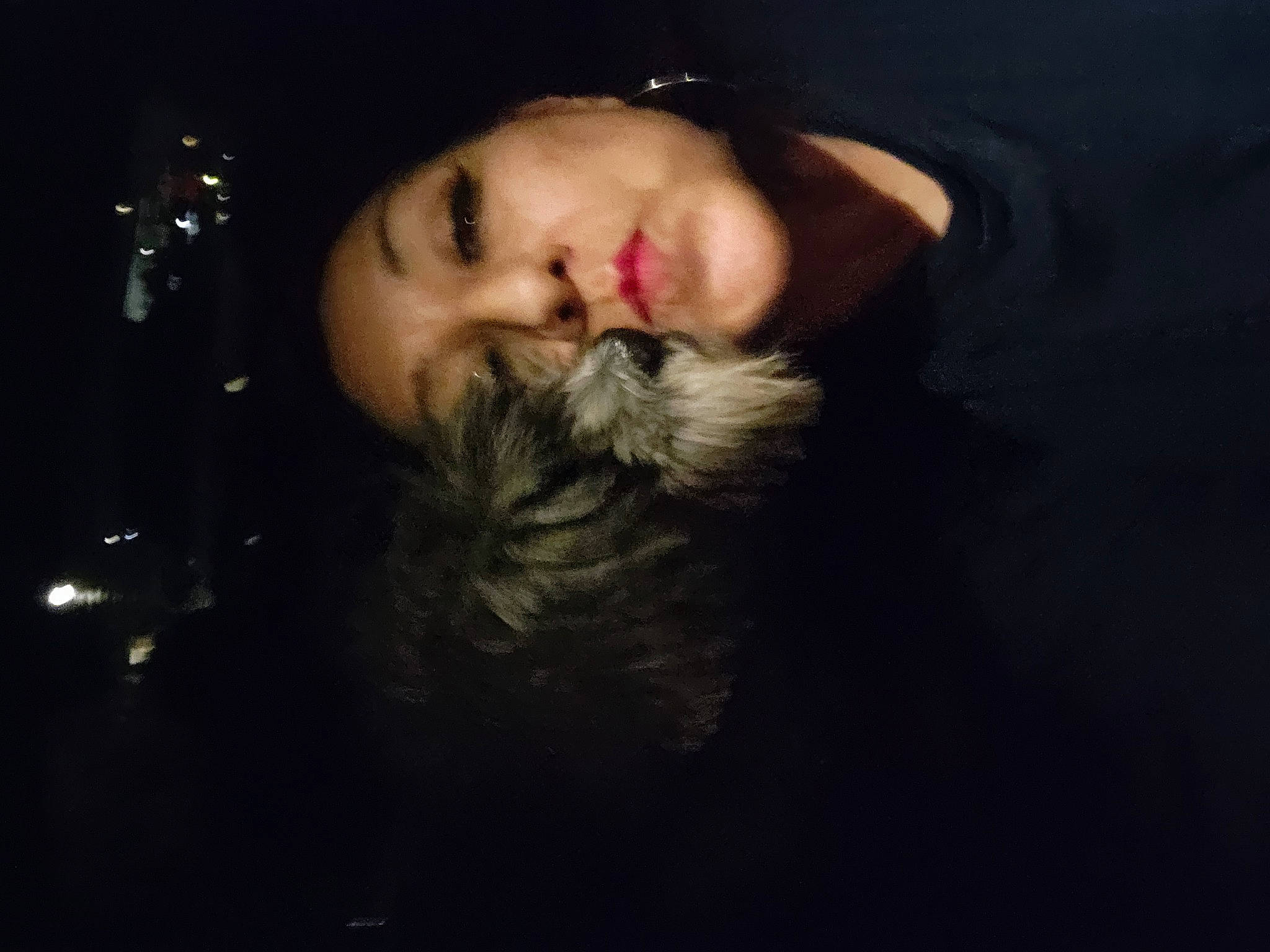 Kobe joined the competition — help win amazing prizes! beard, black_hair, darkness, eyelash, eyewear, facial_hair, flash_photography, flesh, fun, fur, jaw, lip, midnight, night, nose, portrait, portrait_photography, reflection, selfie, tints_and_shades