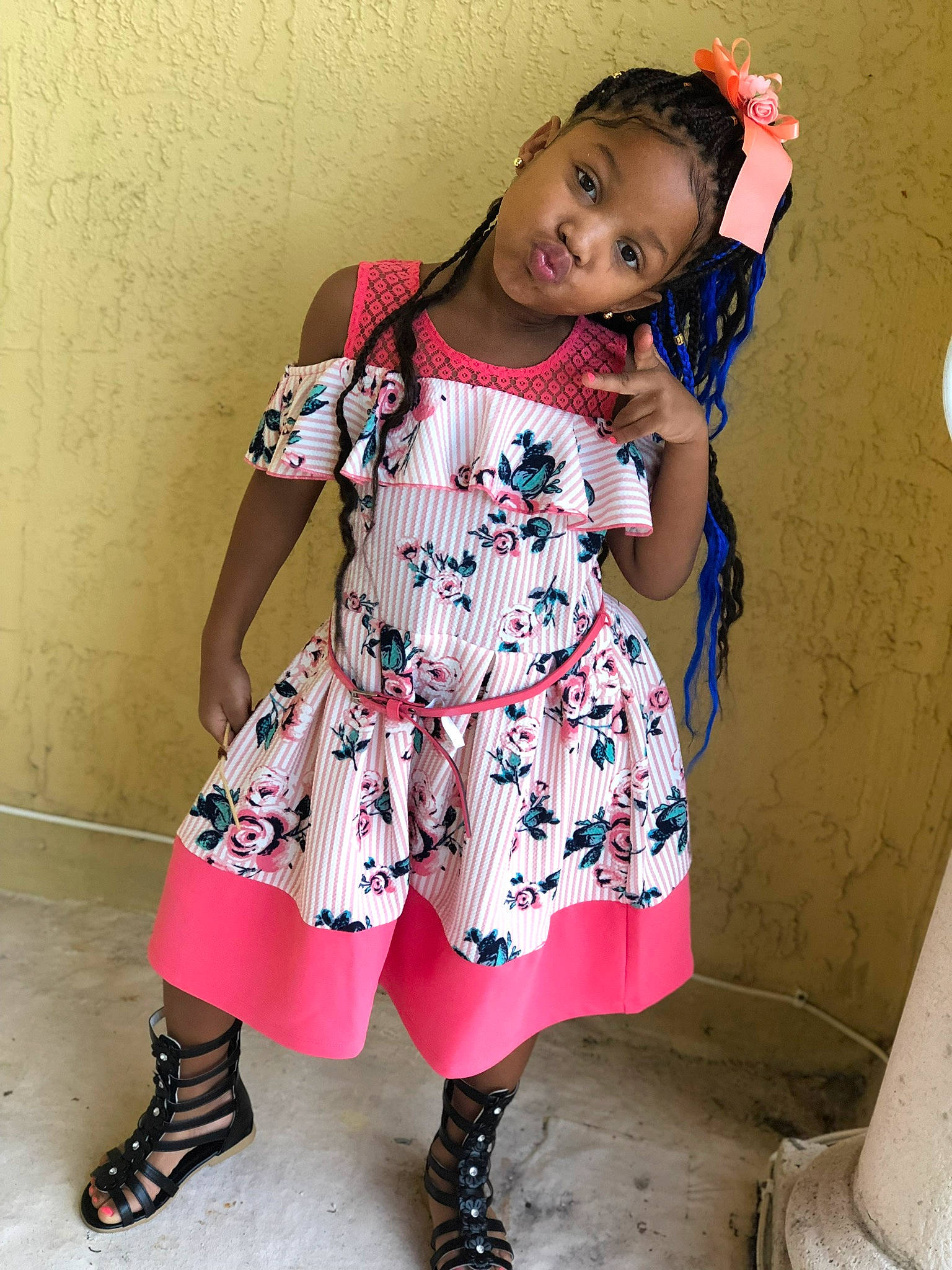 Jahmyraa joined the competition — help win amazing prizes! child, child_model, clothing, dress, fashion_design, footwear, leggings, magenta, outerwear, pattern, person, pink, sleeve, style, tights, toddler