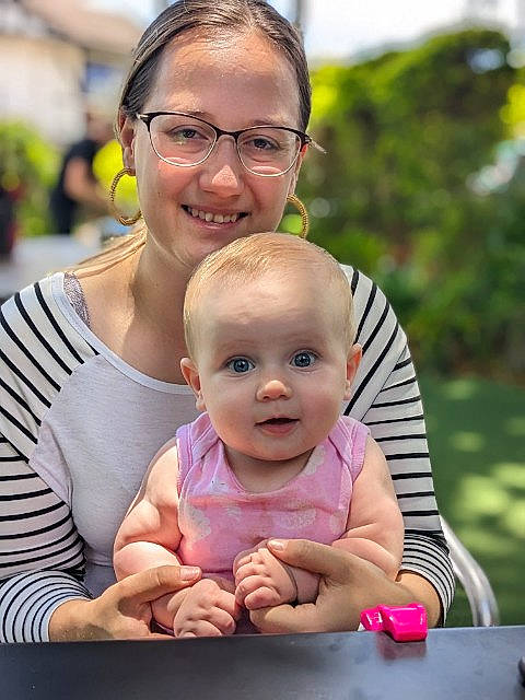 Hailey joined the competition — help win amazing prizes! baby, baby_toddler_clothing, cheek, eyewear, face, facial_expression, fun, glasses, grass, hair, hairstyle, happy, head, joy, leisure, mammal, person, pink, product, skin