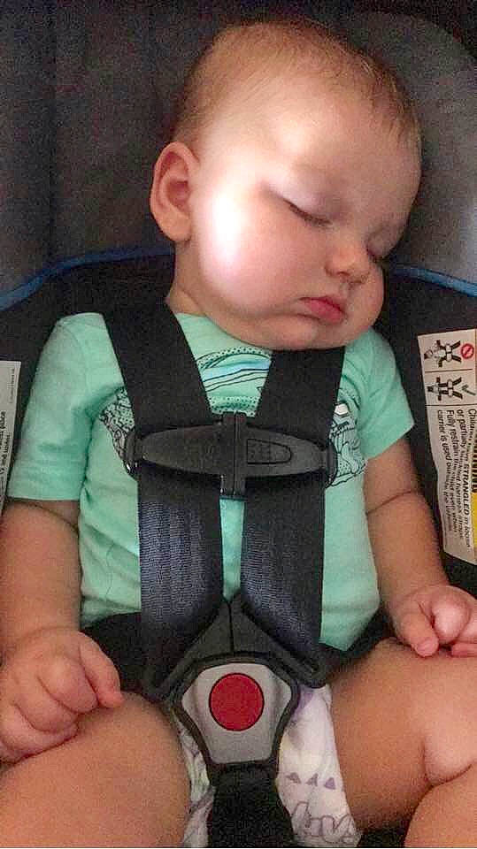 Kain is registered to the contest to win money with this photo: baby, baby_in_car_seat, baby_products, car_seat, cheek, child, finger, neck, person, product, toddler