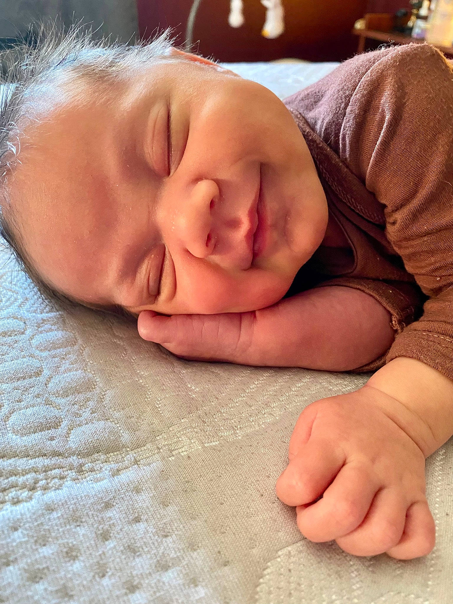 Kamaiya joined the competition — help win amazing prizes! baby, baby_sleeping, baby_toddler_clothing, bedtime, cheek, comfort, finger, flooring, gesture, hand, happy, human_body, linens, nail, nose, person, skin, textile, thumb, toddler