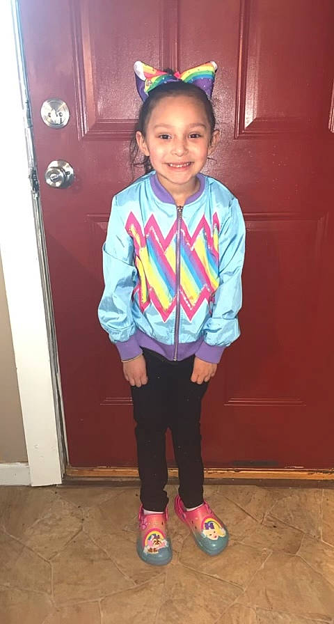 Amiyah Jean Barber joined the competition — help win amazing prizes! baby_toddler_clothing, door, dress, electric_blue, event, eye, happy, human_body, joy, knee, leg, magenta, outerwear, person, pink, purple, shoe, sleeve, smile, standing