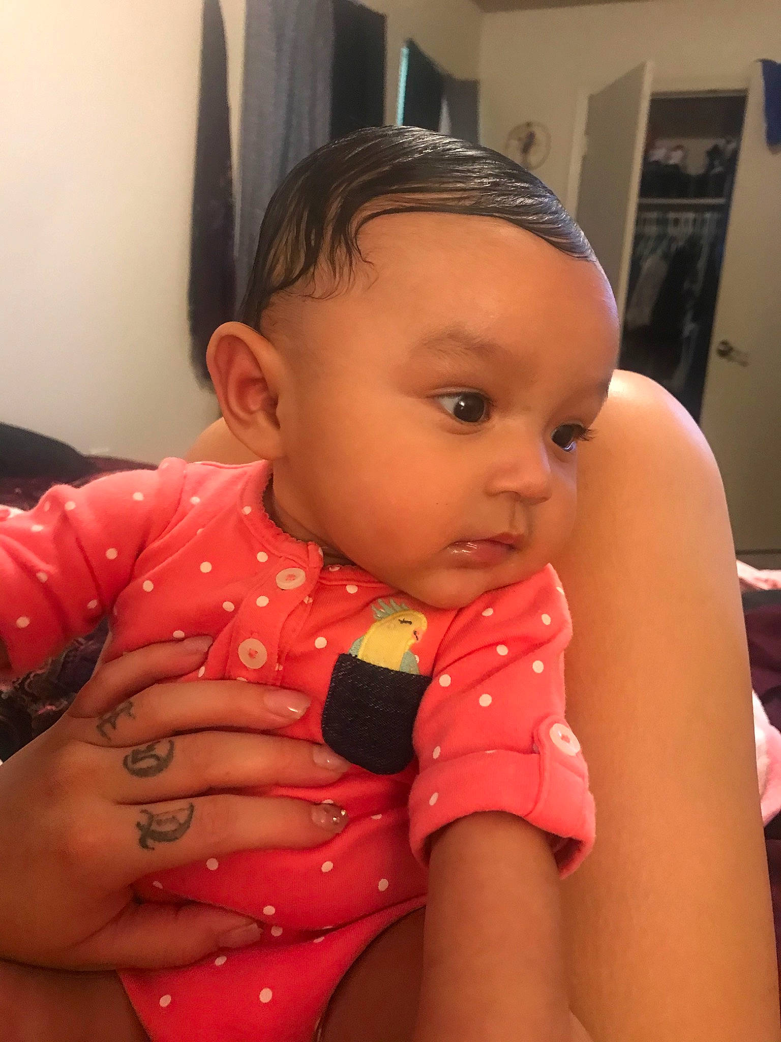 Chantel joined the competition — help win amazing prizes! baby, cheek, child, ear, face, finger, head, lip, mouth, neck, person, pink, skin, throat, toddler