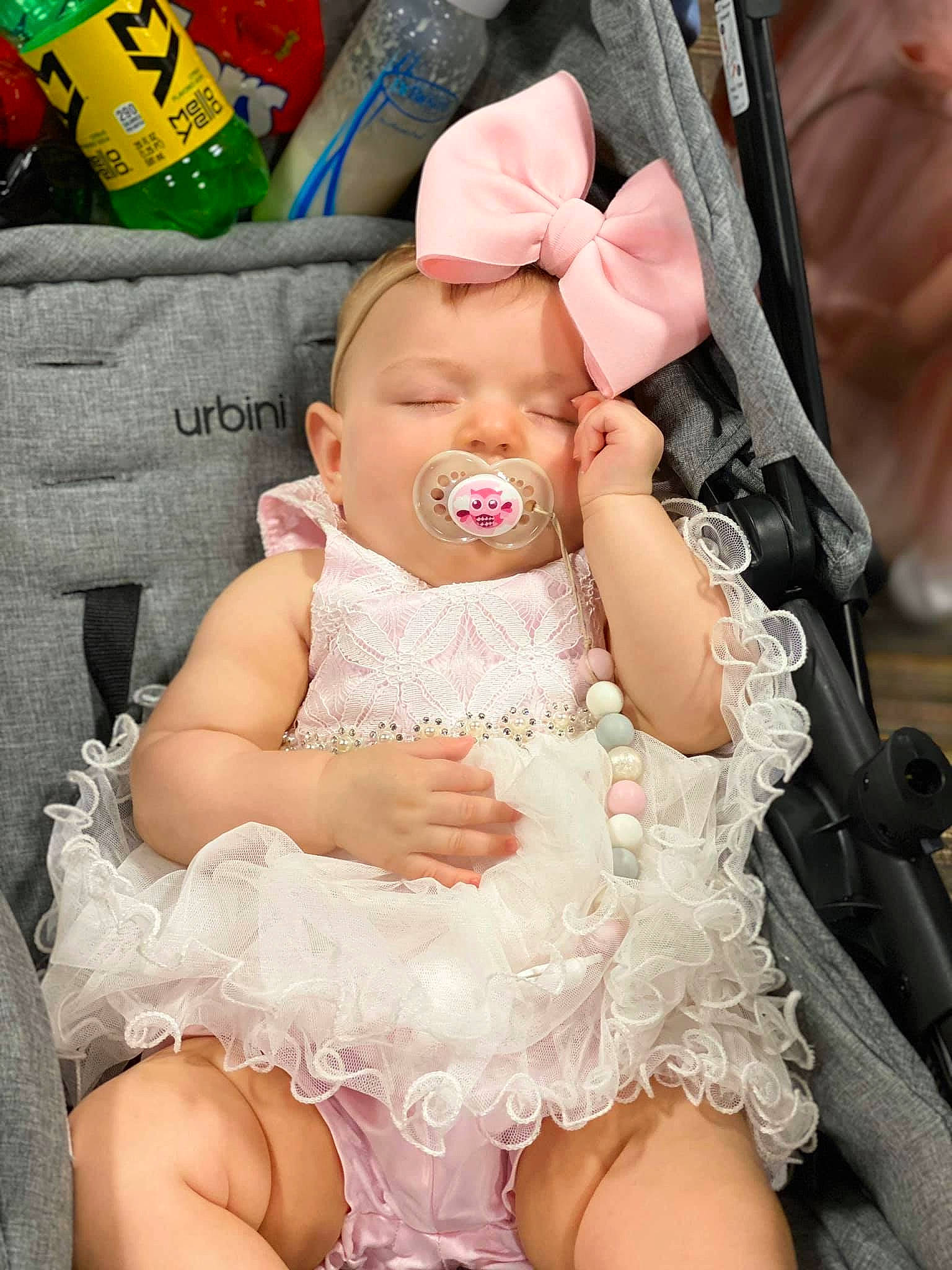 Zailey joined the competition — help win amazing prizes! baby, baby_products, cheek, child, eye, hand, leg, person, pink, product, skin, toddler