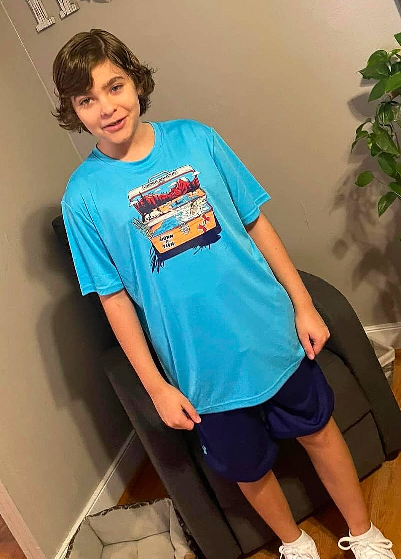 Jaxson joined the competition — help win amazing prizes! active_shirt, arm, elbow, electric_blue, hairstyle, happy, human_leg, joint, joy, knee, leg, leisure, neck, person, shorts, shoulder, sleeve, sportswear, standing, t_shirt
