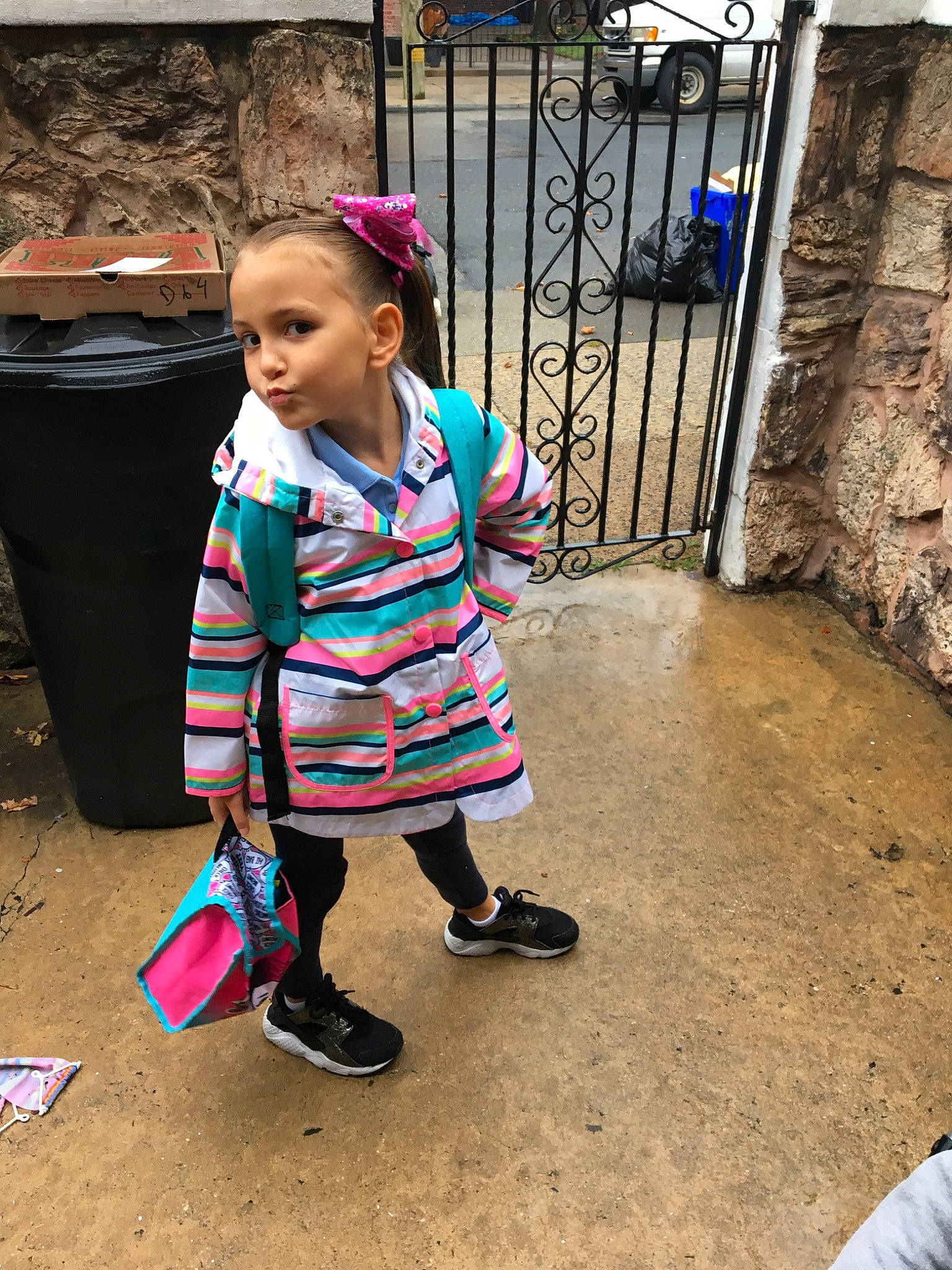Emmalee Reagan joined the competition — help win amazing prizes! adaptation, child, outerwear, people, person, pink, play, shoe, smile, toddler, vacation