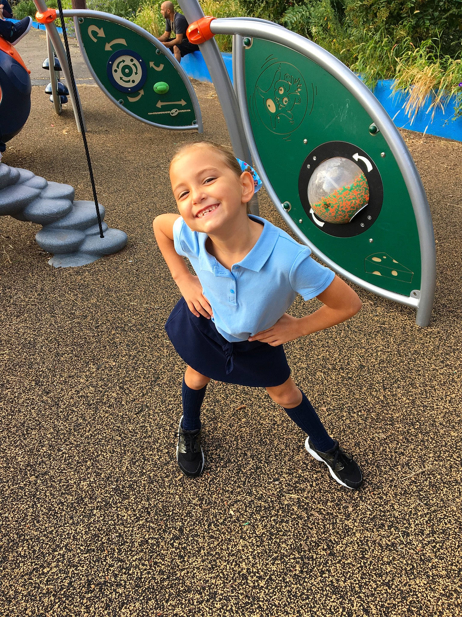 Emmalee Reagan is registered to the contest to win money with this photo: ball, child, city, fun, grass, human_settlement, joy, outdoor_play_equipment, person, plant, play, playground, public_space, recreation, toddler, vacation