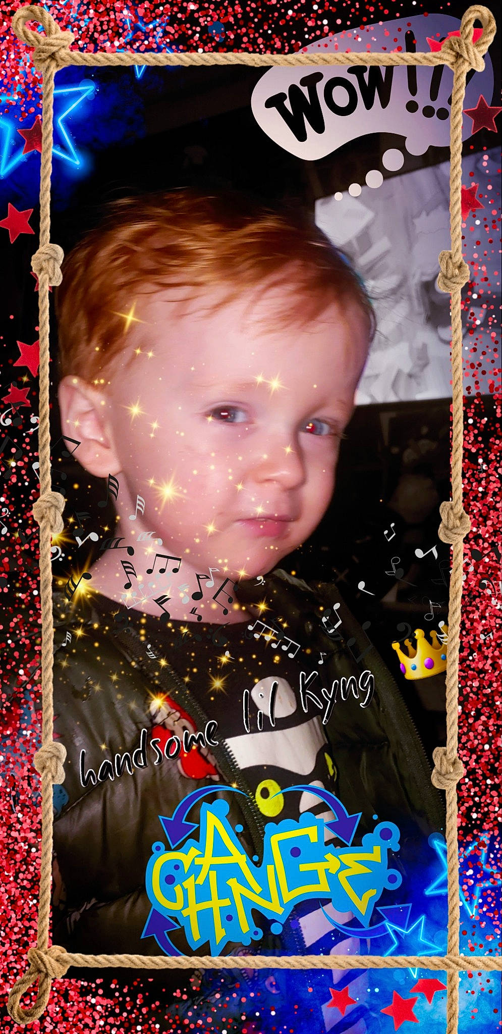 Kyng joined the competition — help win amazing prizes! baby, beauty, cheek, child, collage, design, event, font, fun, graphic_design, happy, pattern, person, photo_caption, photomontage, portrait_photography, product, snapshot, space, toddler