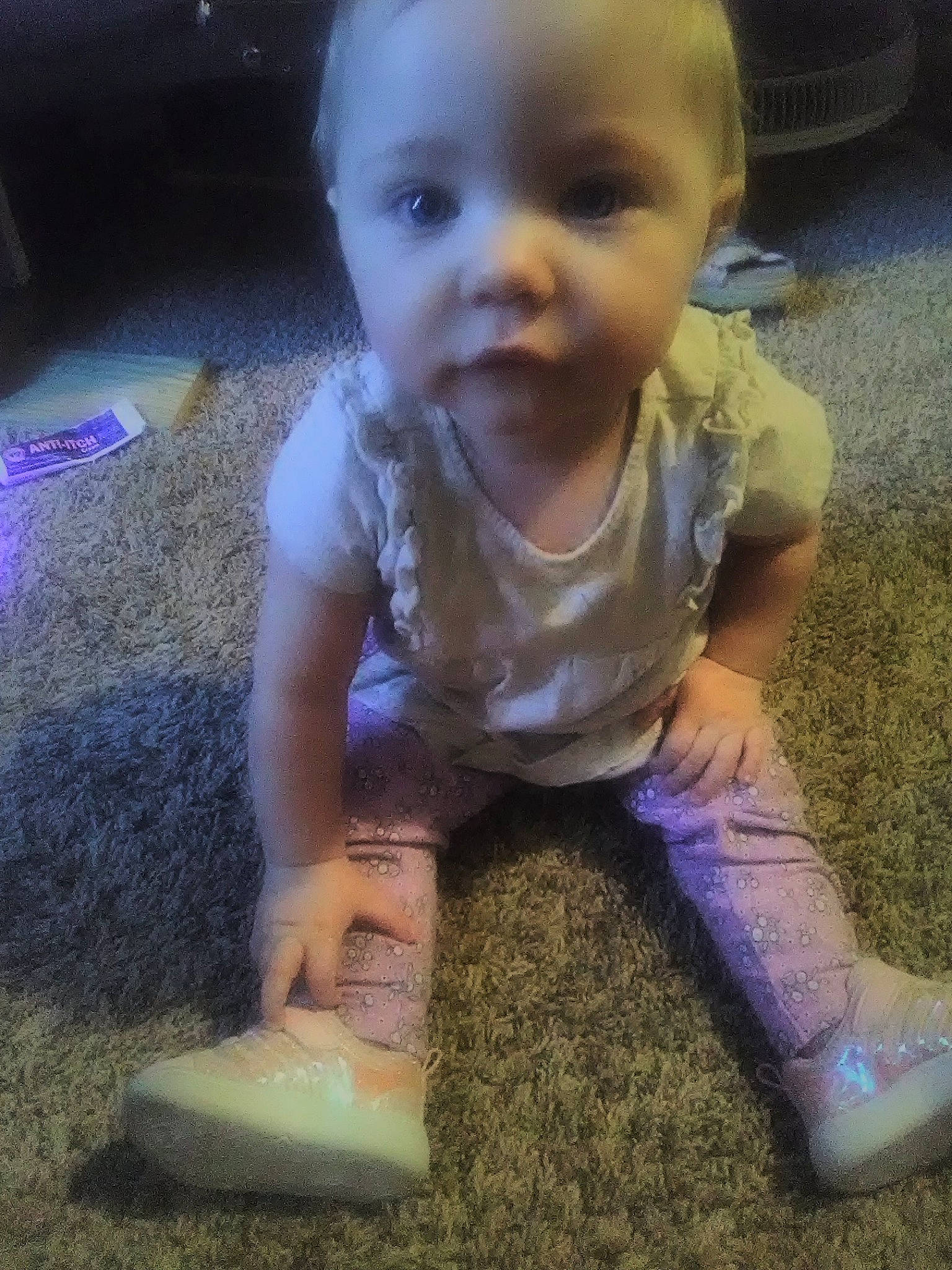 Olivia is registered to the contest to win money with this photo: baby, cheek, child, cloud, cool, eye, face, fun, head, mouth, nose, person, play, sitting, skin, sky, smile, toddler