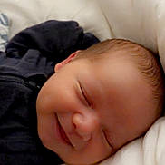 Lux is registered to the contest to win money with this photo: baby, newborn, smiling, sleeping, face, infant, blanket, cozy, cute, child, soft, resting, peaceful, young, portrait, warm, indoors, clothing, head, comfort
