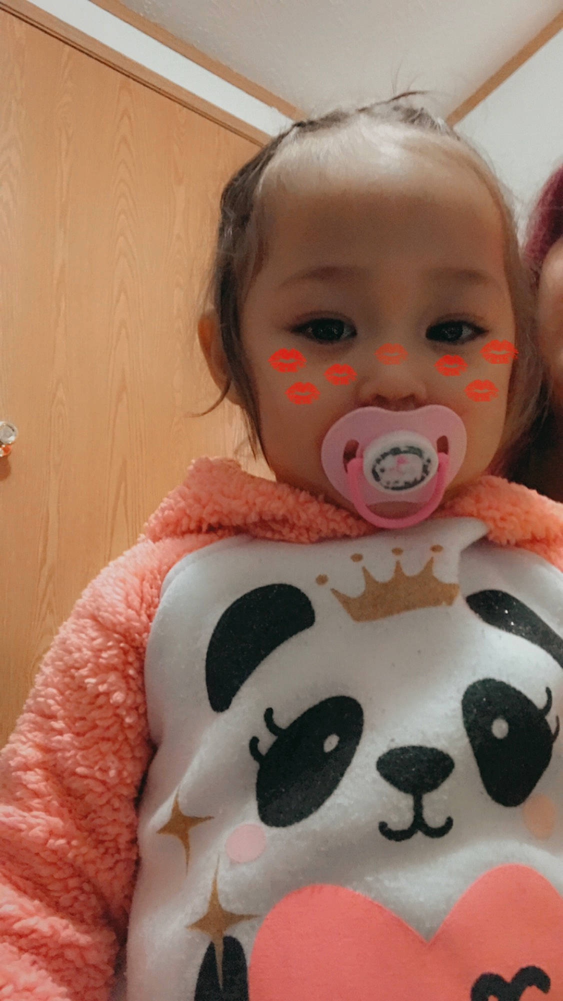 Dakotah is registered to the contest to win money with this photo: cheek, child, face, head, person, plush, snout, stuffed_toy, toddler, toy