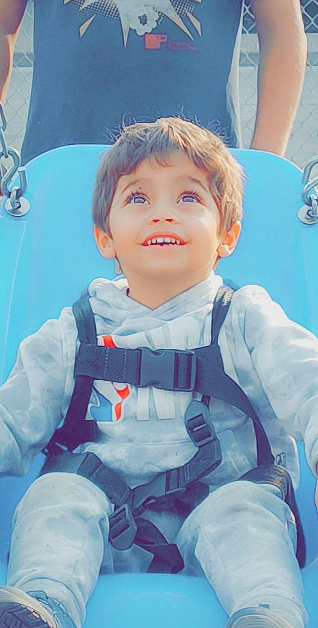 Chance joined the competition — help win amazing prizes! azure, baby, baby_products, baby_toddler_clothing, blue, chair, cheek, child, electric_blue, eye, fun, happy, joy, leisure, person, product, recreation, skin, sleeve, smile