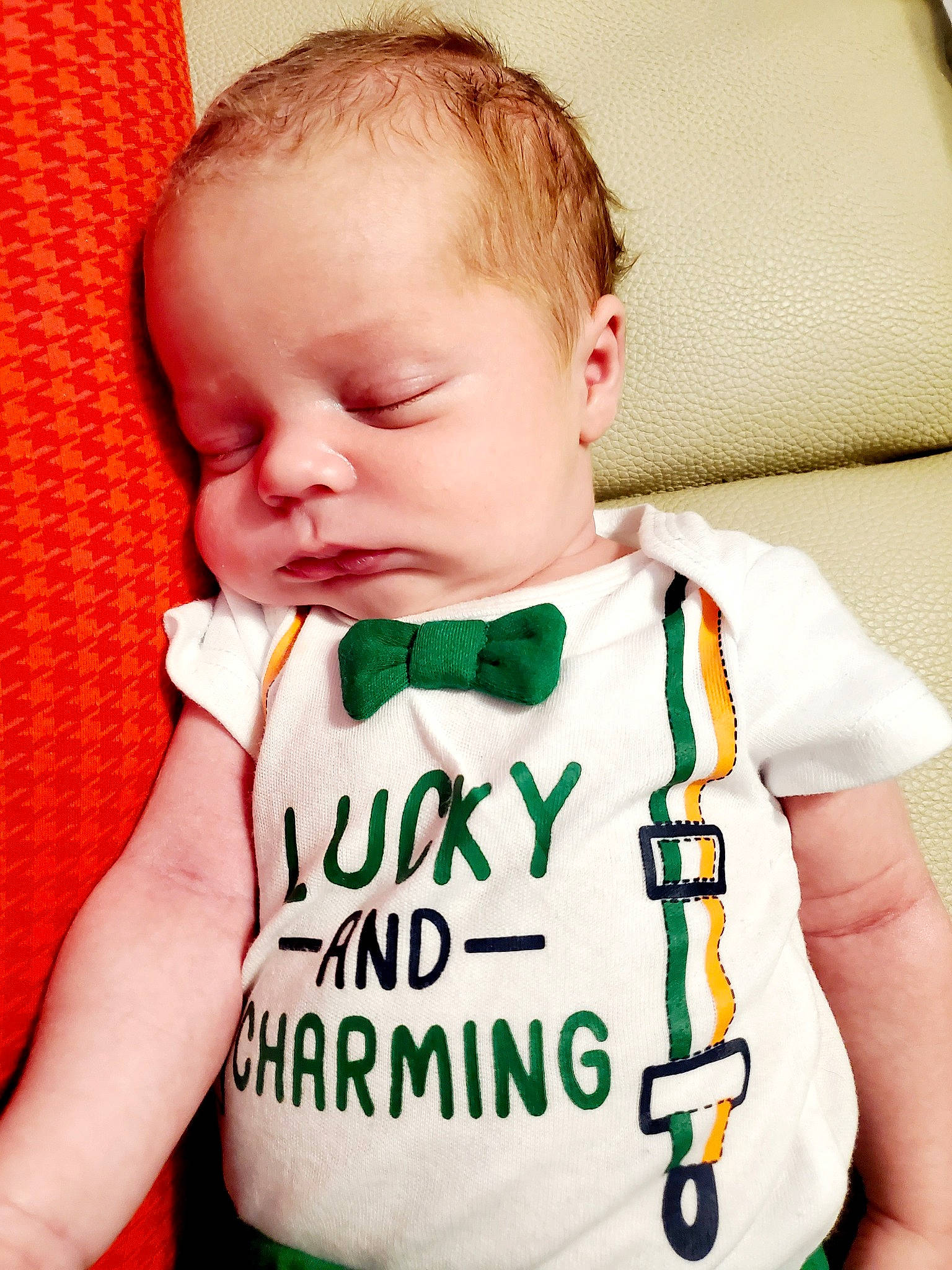 Jayce is registered to the contest to win money with this photo: baby, baby_sleeping, baby_toddler_clothing, beard, cheek, chest, chin, collar, comfort, dress, face, facial_expression, happy, neck, person, shoulder, skin, sleeve, t_shirt, toddler