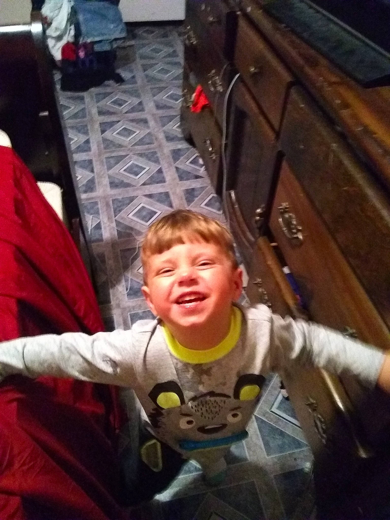 Kaleb joined the competition — help win amazing prizes! boy, child, cool, facial_expression, fun, joy, laughter, person, product, smile, toddler