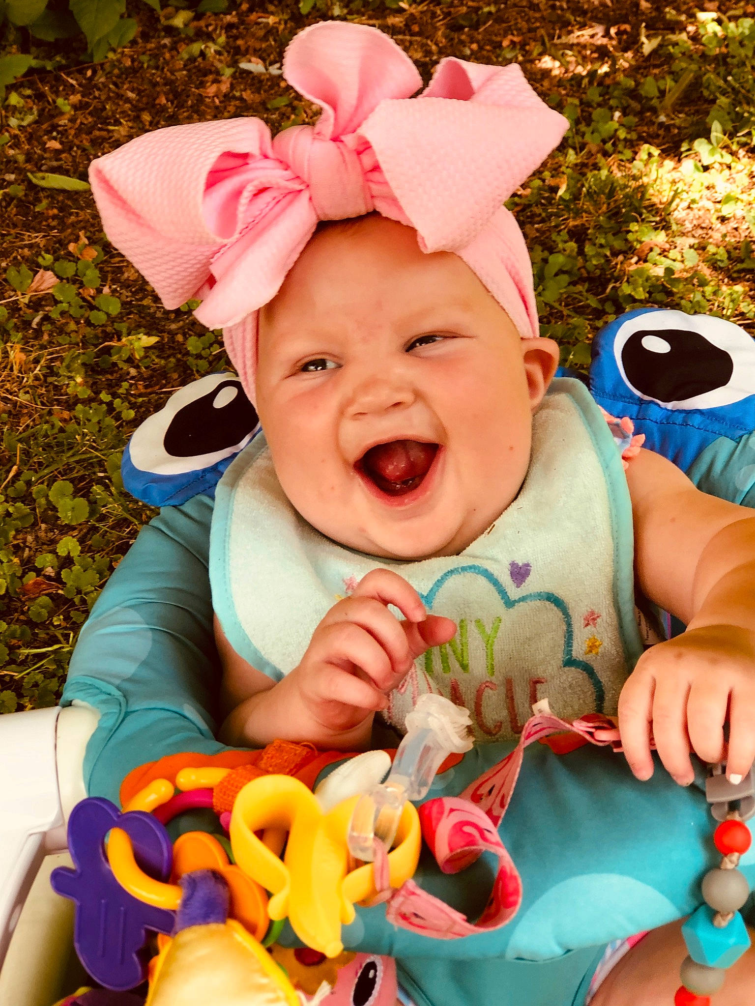 Nevaeh joined the competition — help win amazing prizes! baby, child, ear, fun, happy, headwear, person, play, smile, toddler