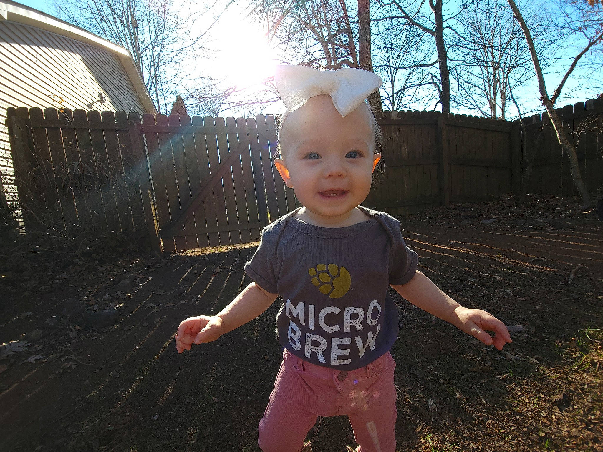 Maggie Jane joined the competition — help win amazing prizes! asphalt, baby, baby_toddler_clothing, child, fun, grass, grass_family, happy, home_fencing, joy, landscape, leisure, people_in_nature, person, personal_protective_equipment, recreation, sky, smile, soil, t_shirt