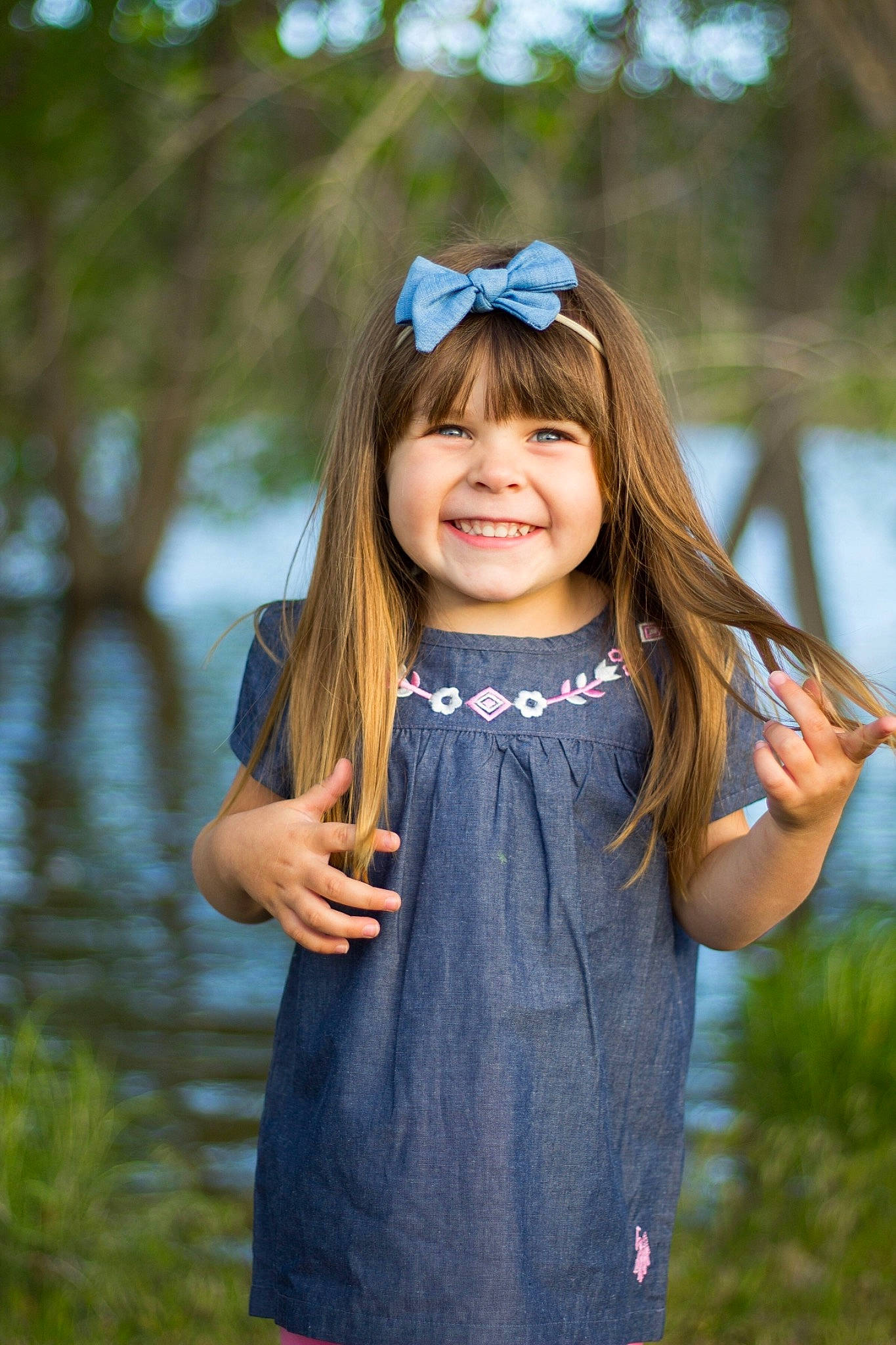 Zella joined the competition — help win amazing prizes! beauty, blue, brown_hair, child, child_model, dress, facial_expression, grass, hair_accessory, headgear, joy, long_hair, pattern, people_in_nature, person, photograph, photography, portrait, portrait_photography, skin