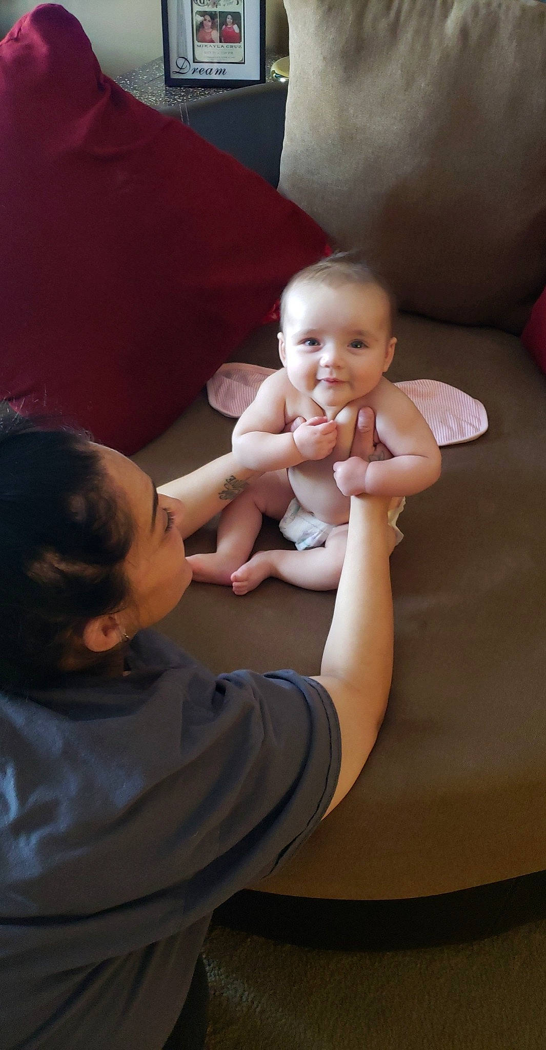 Everlee joined the competition — help win amazing prizes! arm, baby, cheek, comfort, couch, ear, elbow, finger, flash_photography, gesture, hairstyle, happy, joint, joy, mouth, nose, person, shoulder, skin, smile