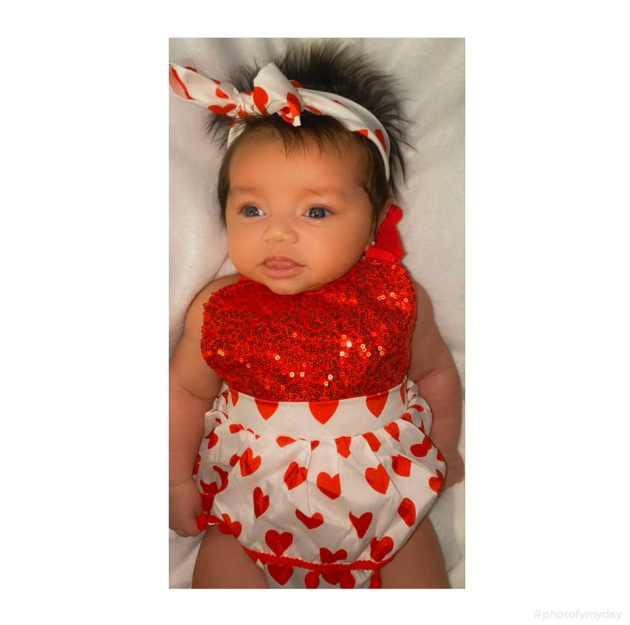 Dahlia joined the competition — help win amazing prizes! baby, baby_toddler_clothing, clothing, day_dress, dress, eyelash, formal_wear, hair_accessory, happy, head, headgear, human_body, magenta, outerwear, pattern, person, plant, sleeve, smile, toddler