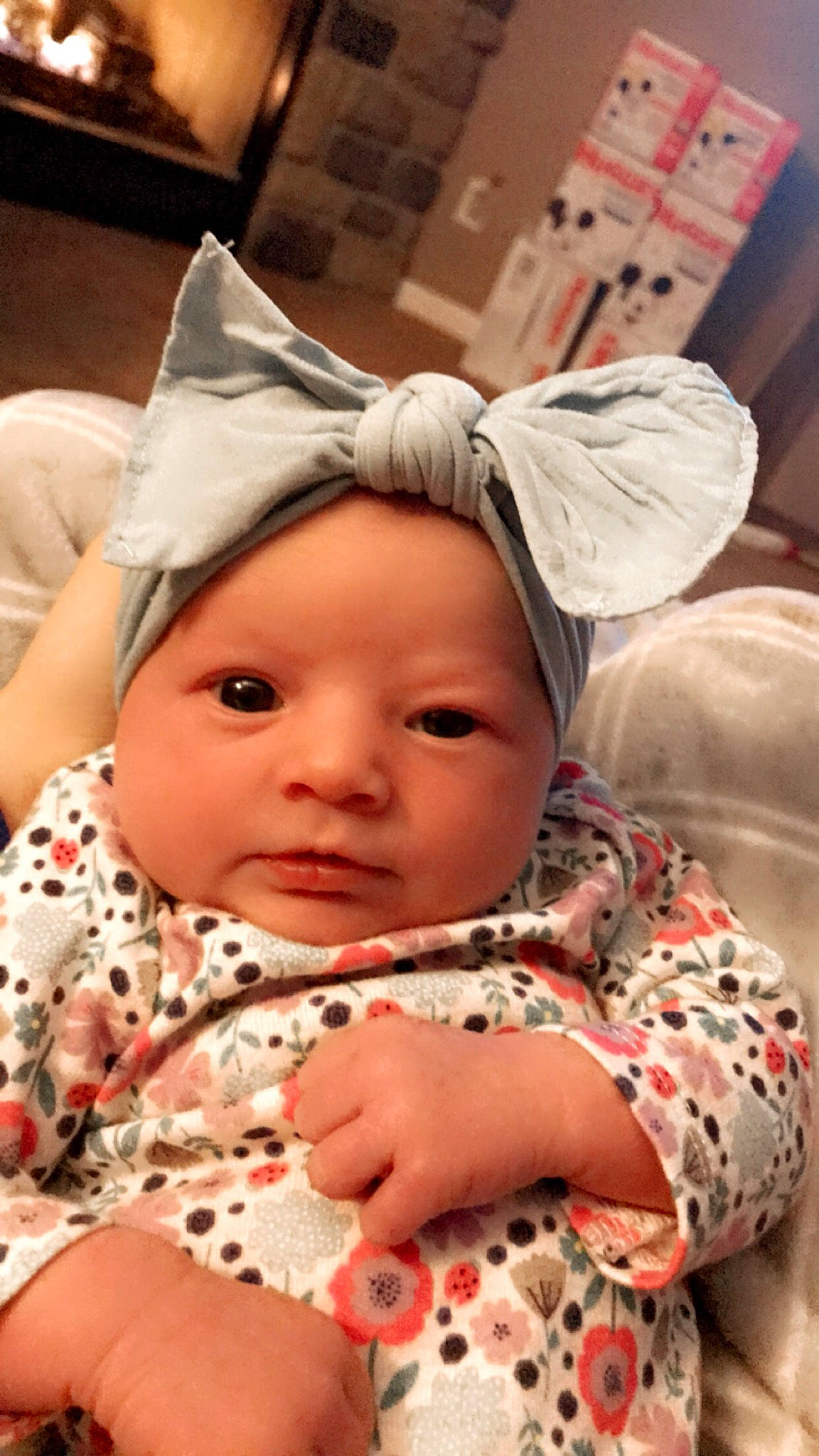 Maisyn is registered to the contest to win money with this photo: baby, baby_toddler_clothing, cheek, child, comfort, eyebrow, eyelash, fun, happy, headgear, headwear, iris, linens, lip, nose, pattern, person, pink, skin, sleeve