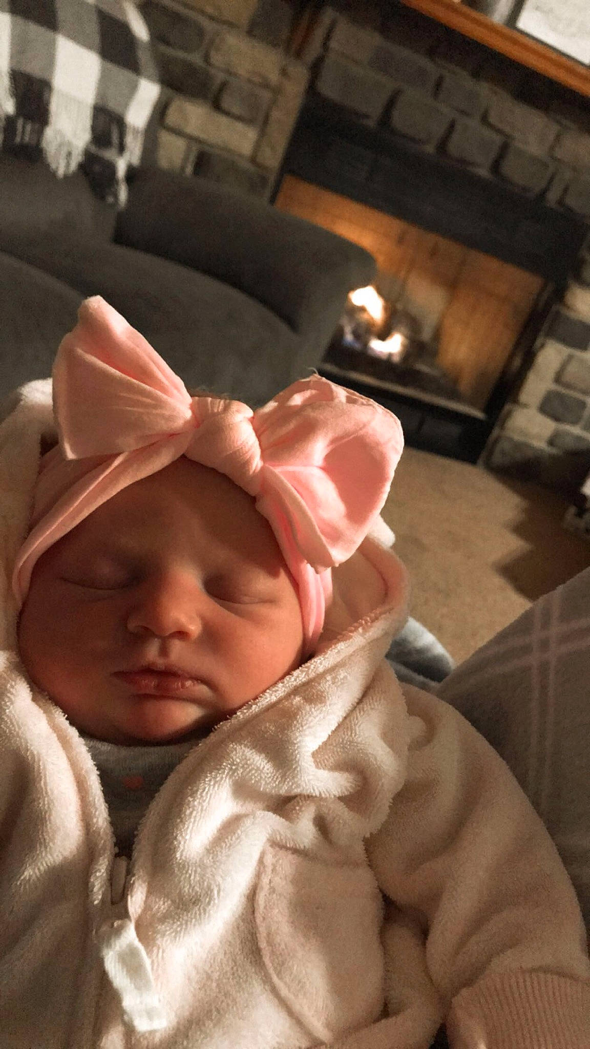 Maisyn is registered to the contest to win money with this photo: baby, baby_products, baby_safety, baby_sleeping, baby_toddler_clothing, cap, cheek, child, comfort, ear, fur, headwear, linens, lip, mouth, nose, person, room, skin, thumb