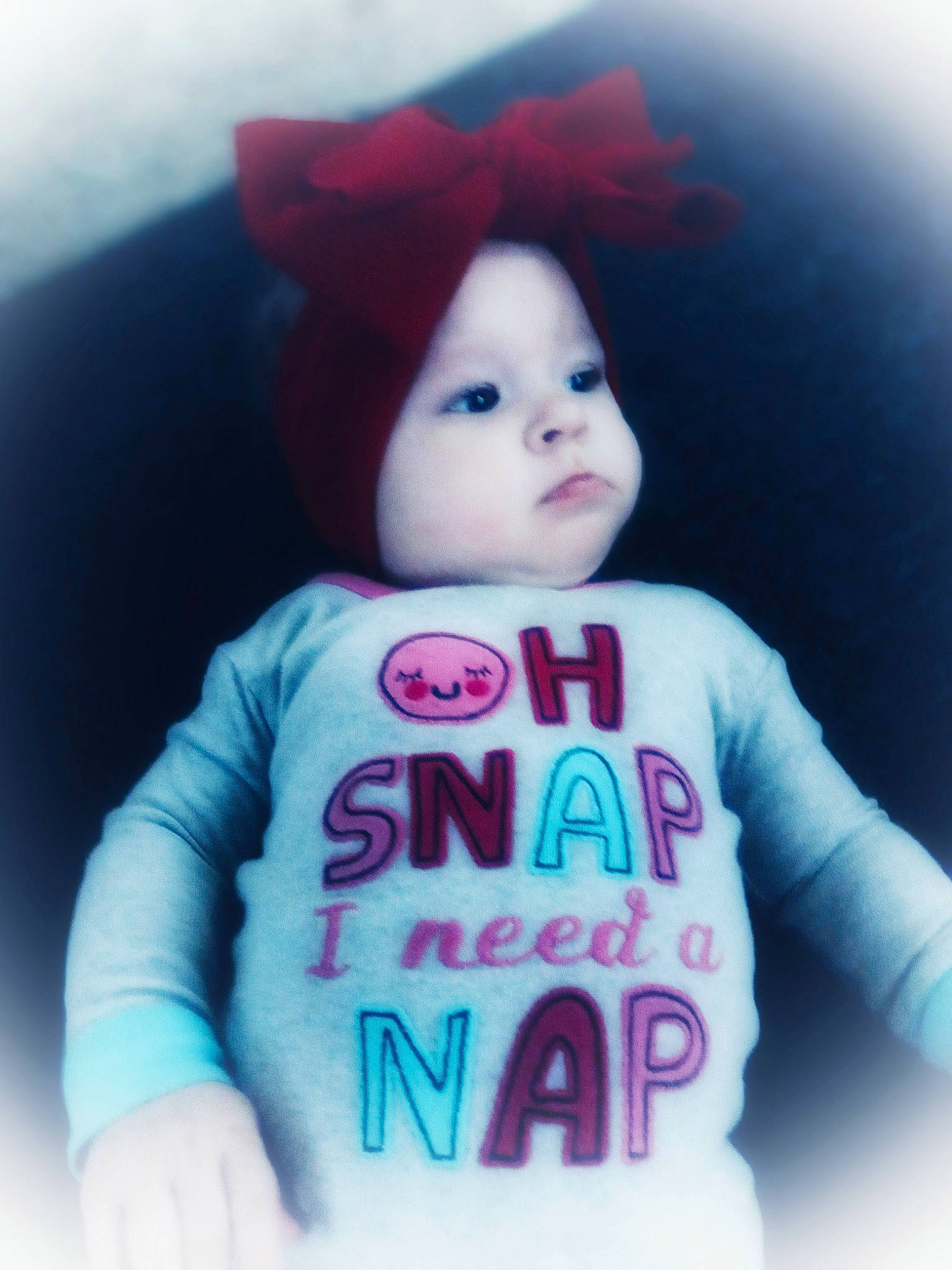 Raelee joined the competition — help win amazing prizes! baby_toddler_clothing, cap, cheek, cool, doll, eye, eyebrow, eyelash, hairstyle, happy, head, lip, magenta, outerwear, person, pink, skin, sleeve, t_shirt, textile