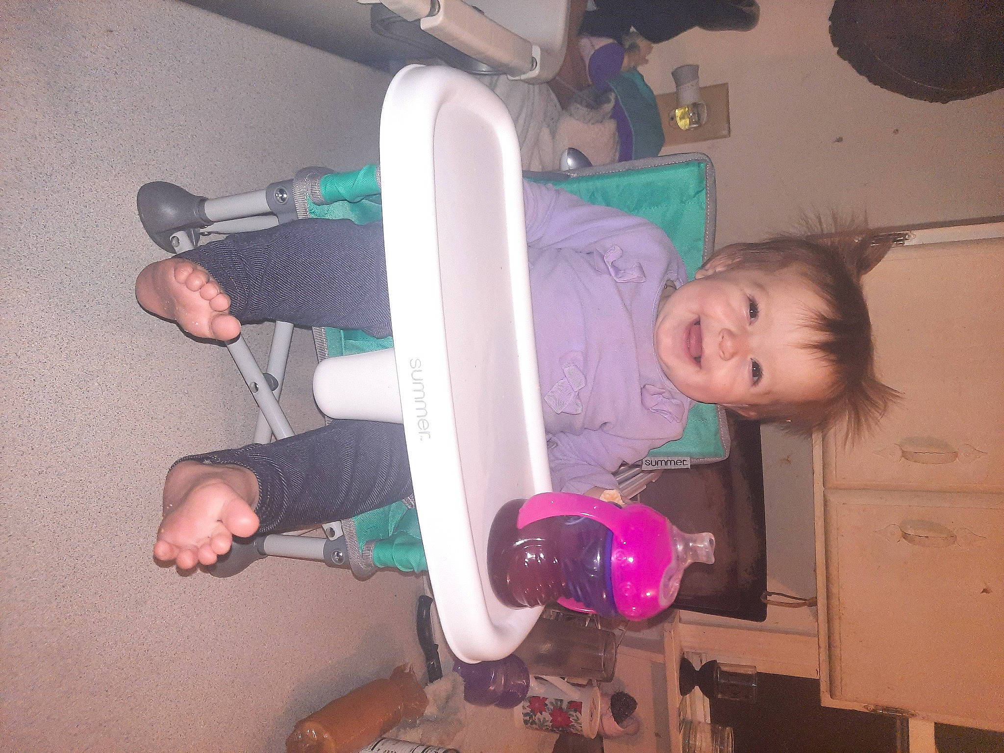 Harmony is registered to the contest to win money with this photo: baby, baby_products, baby_toddler_clothing, baby_toys, child, comfort, fun, happy, joy, lap, magenta, mechanical_fan, person, pink, play, room, sitting, sleeve, textile, toddler