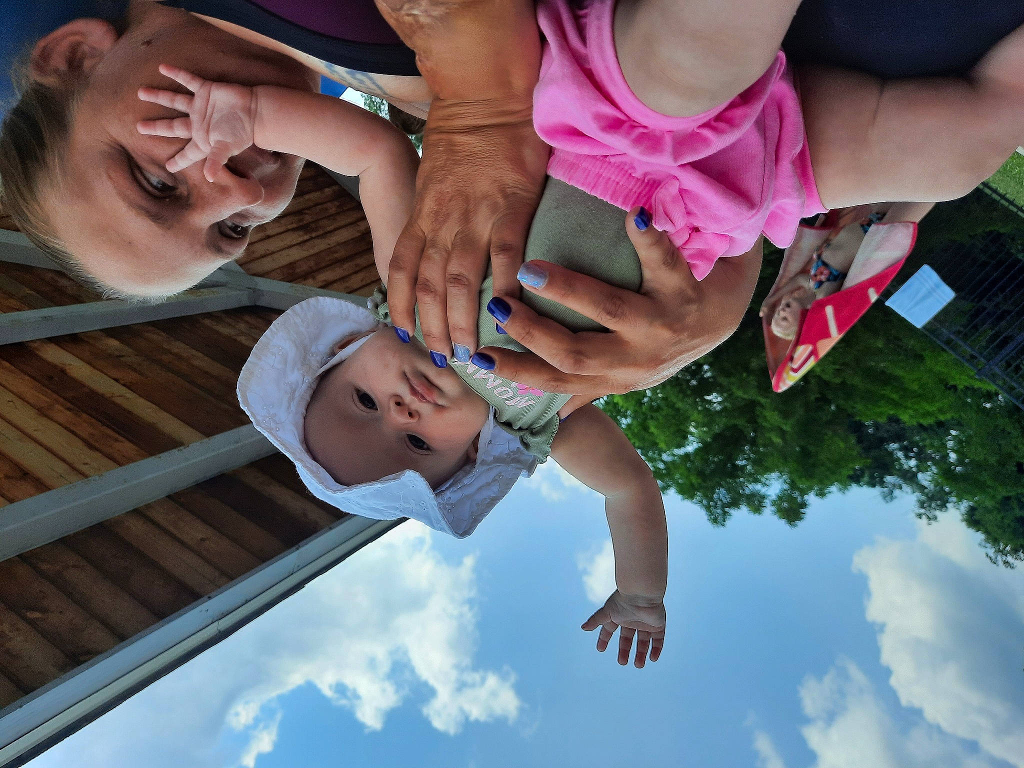 Harmony joined the competition — help win amazing prizes! arm, blue, cloud, daytime, finger, fun, gesture, grass, hand, happy, headwear, leisure, people, people_in_nature, person, plant, sky, smile, thumb, toddler