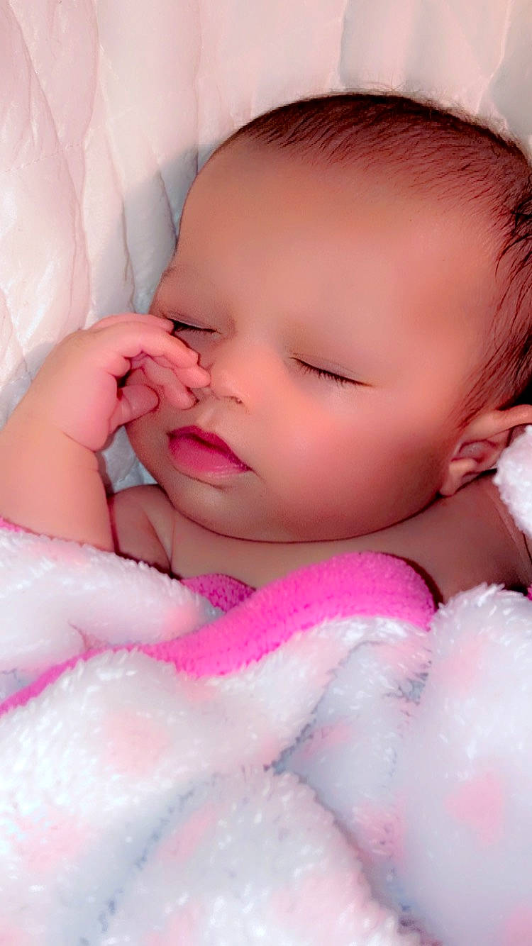 Amiyah joined the competition — help win amazing prizes! baby, baby_toddler_clothing, cheek, comfort, eye, eyebrow, eyelash, finger, happy, human_body, iris, lip, mammal, mouth, neck, nose, person, pink, skin, textile