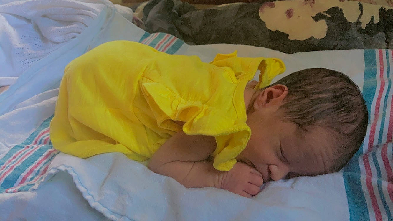 Amiyah joined the competition — help win amazing prizes! abdomen, baby, baby_products, baby_safety, baby_sleeping, baby_toddler_clothing, bed, bedding, bedtime, cheek, child, comfort, human_body, linens, nap, person, room, skin, sleep, textile