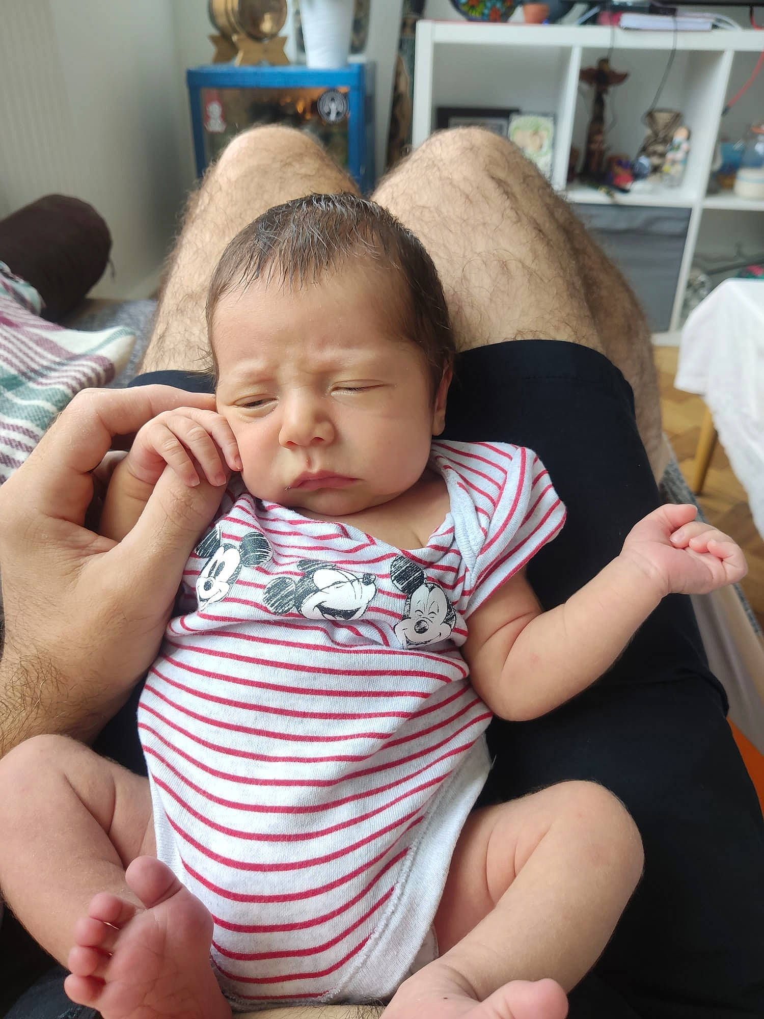 Gael joined the competition — help win amazing prizes! baby, baby_toddler_clothing, cheek, child, comfort, day_dress, finger, foot, gesture, happy, mouth, nail, pattern, person, picture_frame, room, shelf, sitting, skin, thumb