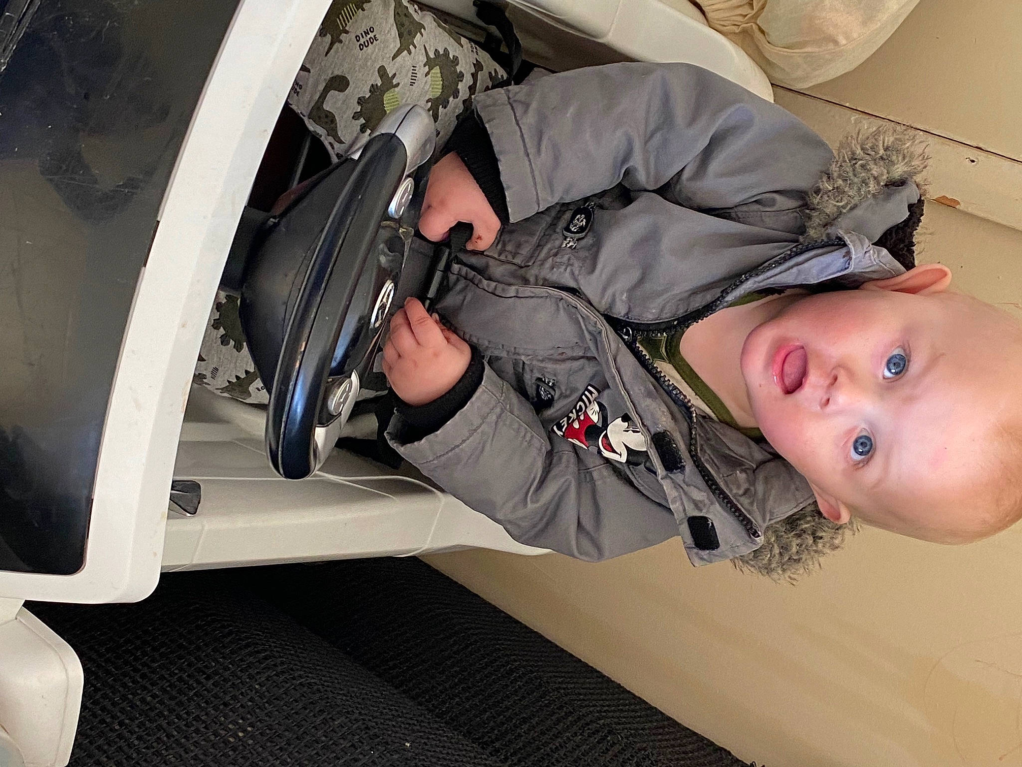 Sebastian joined the competition — help win amazing prizes! auto_part, automotive_design, automotive_exterior, automotive_tire, automotive_wheel_system, automotive_window_part, baby, camouflage, car, comfort, family_car, hood, military_camouflage, military_person, motor_vehicle, person, personal_luxury_car, surprise, toddler, vehicle