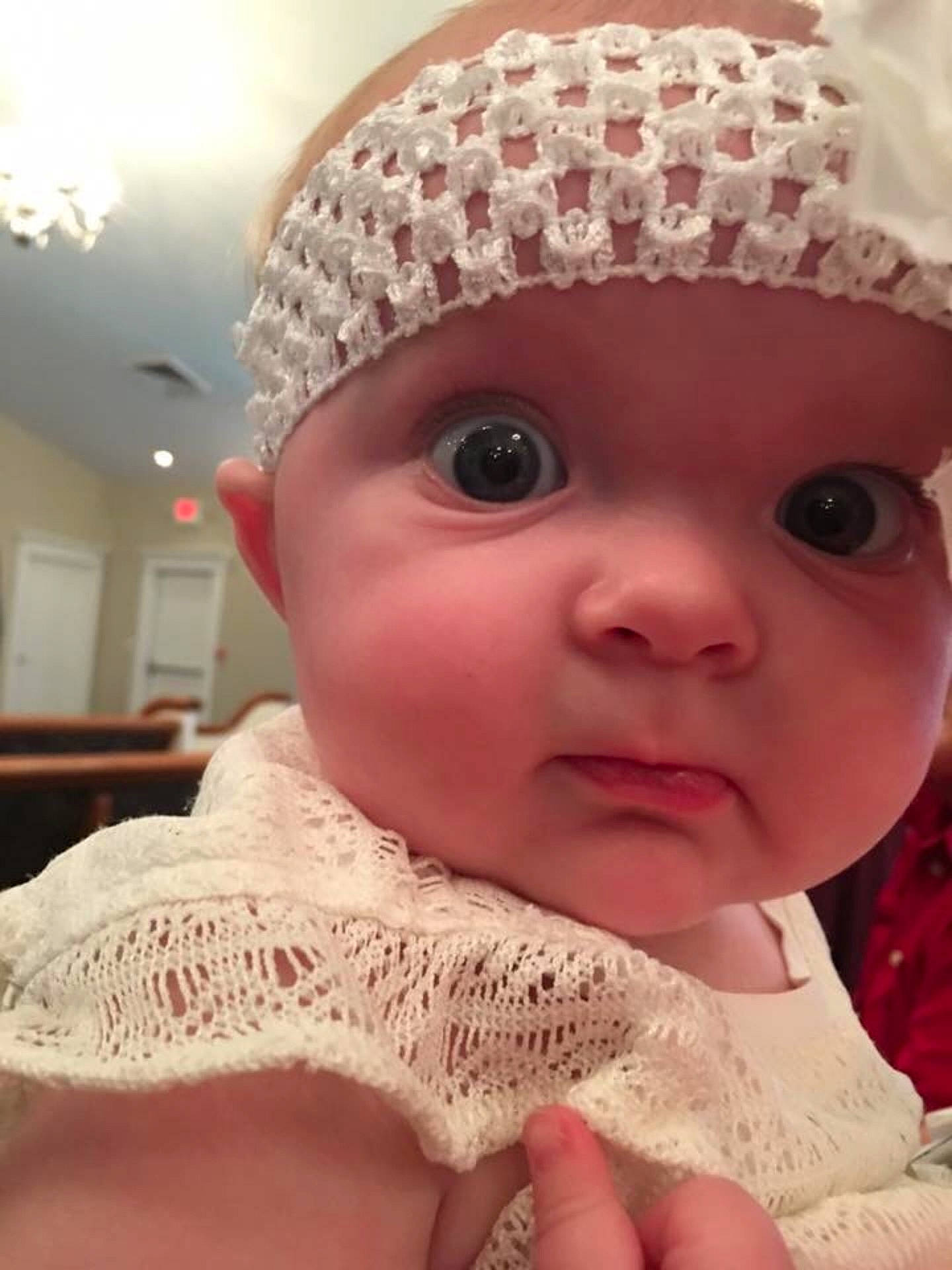 Gracelynn joined the competition — help win amazing prizes! beanie, bonnet, cheek, child, eyebrow, face, forehead, girl, hair_accessory, head, headgear, headwear, infant, knit_cap, lip, mouth, nose, person, product, skin