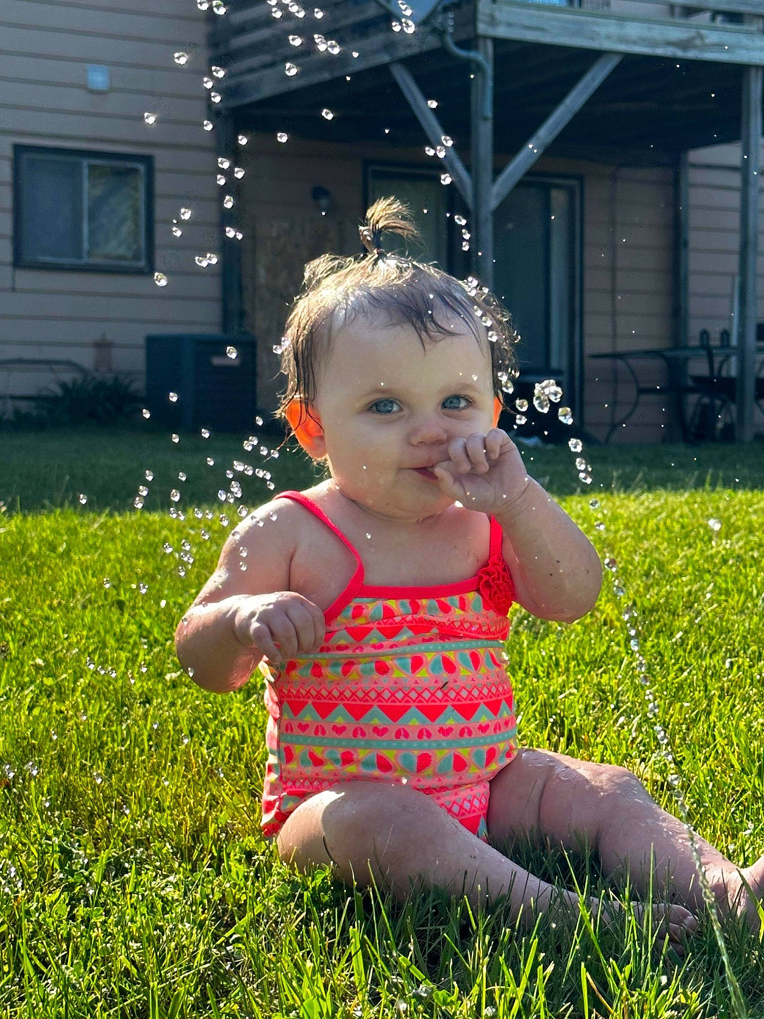 Lakelynn joined the competition — help win amazing prizes! baby, baby_toddler_clothing, child, flash_photography, fun, grass, grassland, hair, happy, head, lawn, leisure, meadow, people_in_nature, person, plant, smile, summer, sunlight, toddler