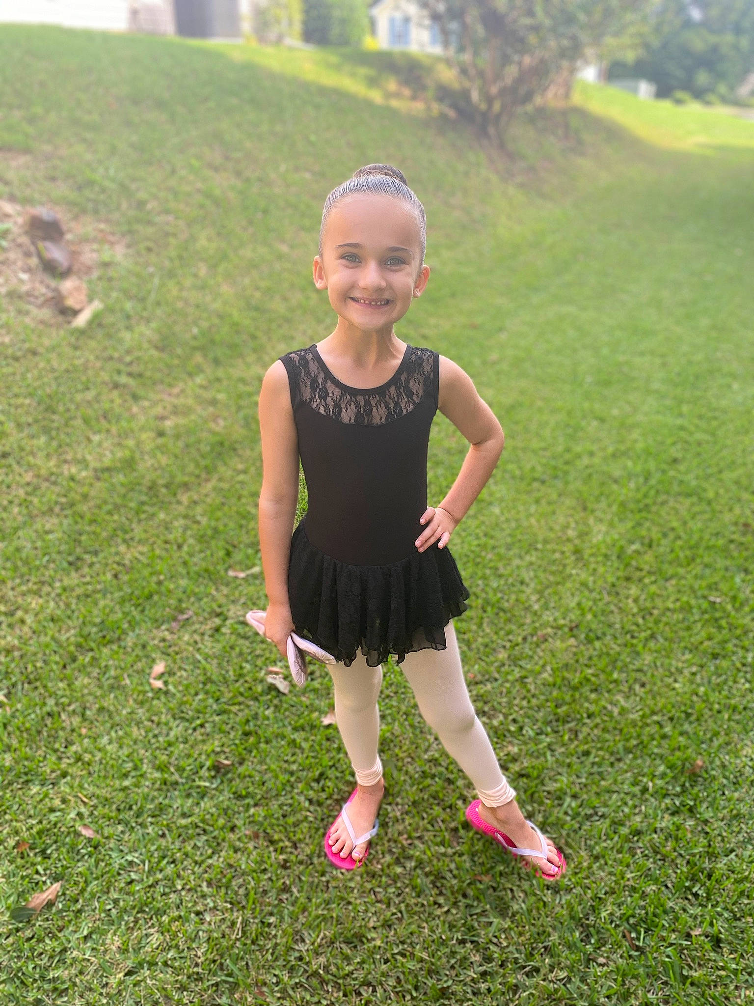 Bryleigh joined the competition — help win amazing prizes! baby_toddler_clothing, child, child_model, day_dress, dress, fashion_accessory, foot, grass, grass_family, hair_accessory, headband, headpiece, joy, lawn, necklace, one_piece_garment, people_in_nature, person, pink, spring