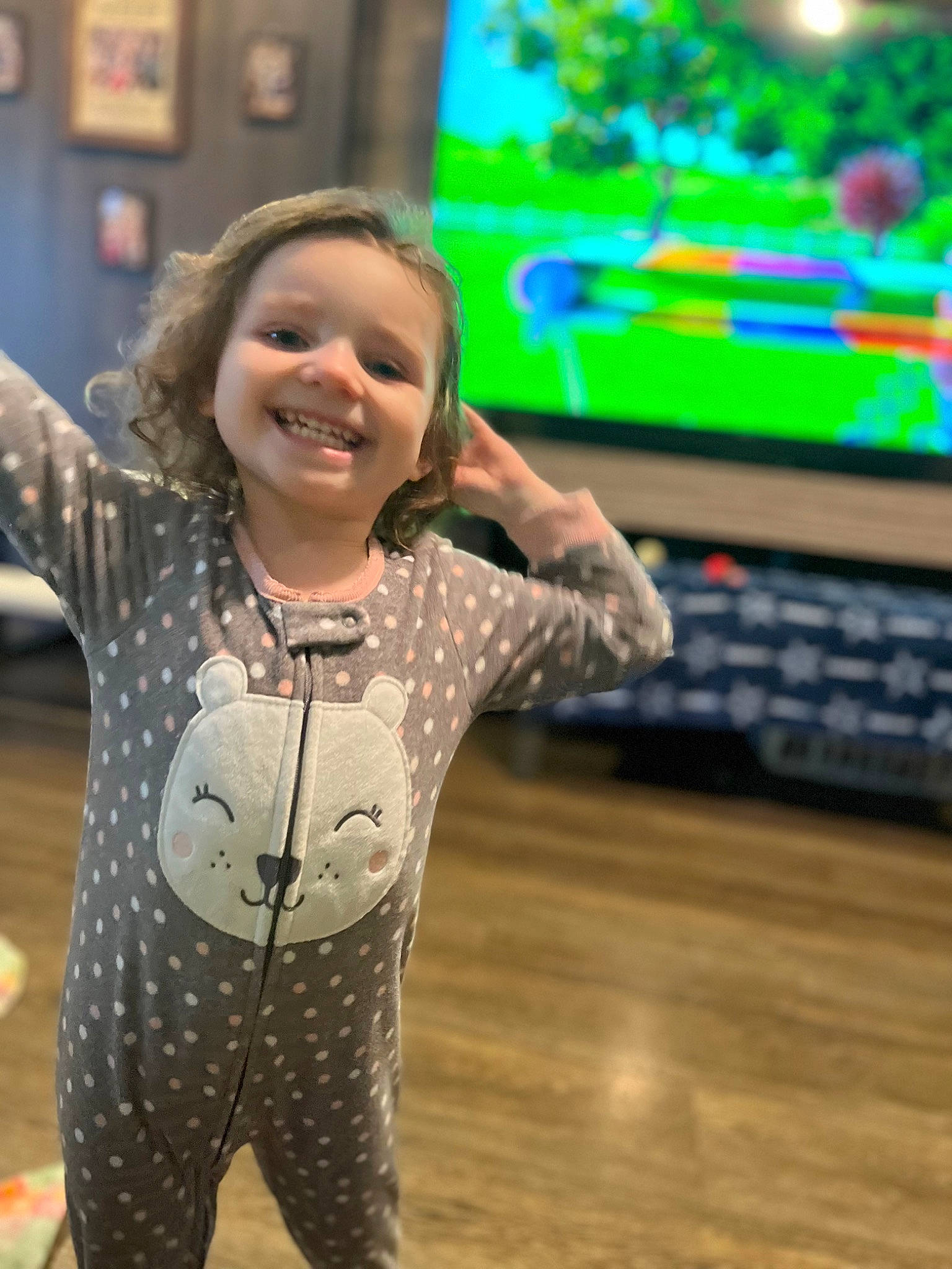 Ariya joined the competition — help win amazing prizes! child, computer_keyboard, display_device, entertainment, event, flat_panel_display, flooring, fun, hairstyle, happy, hardwood, joy, leisure, performing_arts, person, play, recreation, sleeve, smile, sportswear