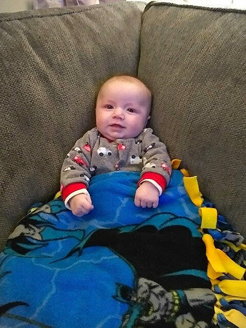 Jeffery is registered to the contest to win money with this photo: baby_products, blue, child, day, eye, infant, person, play, product, sitting, toddler