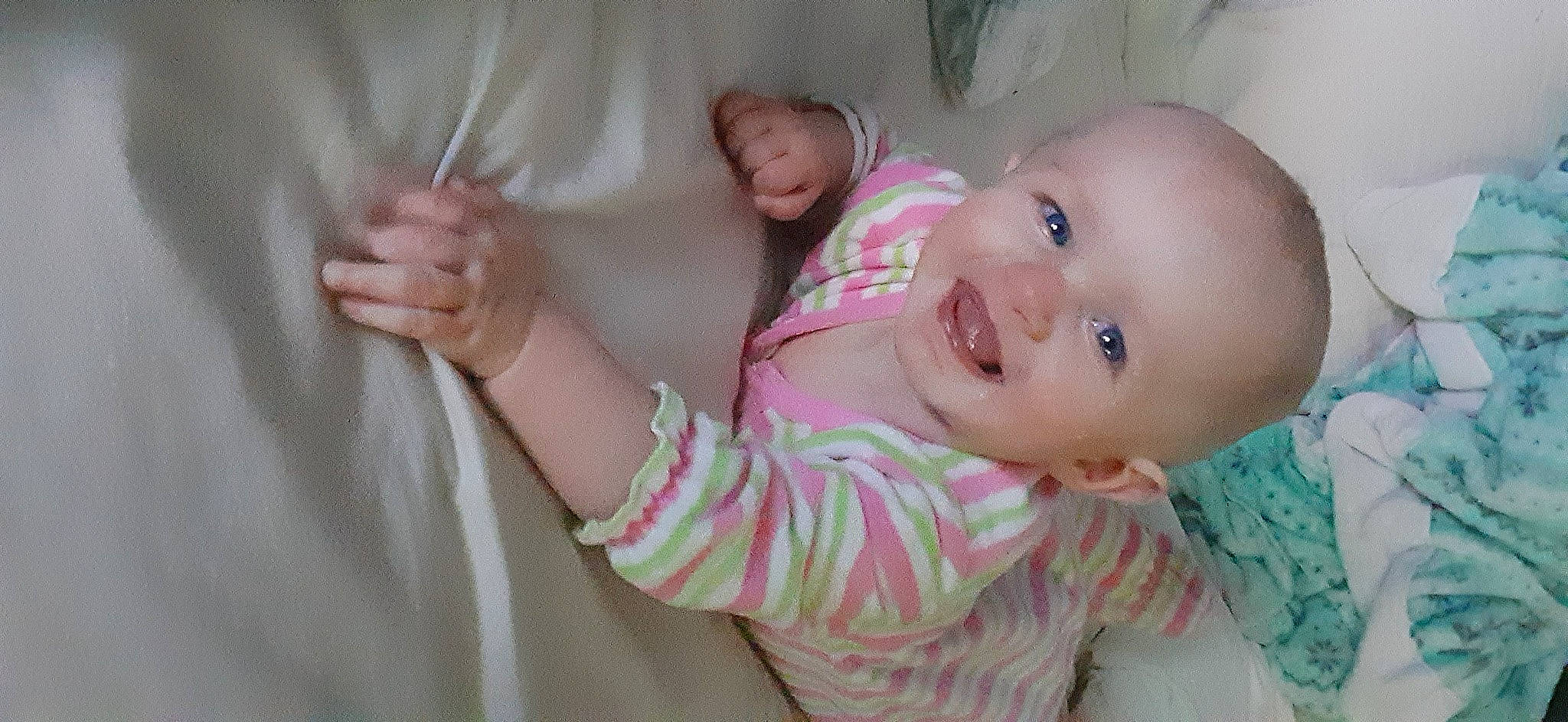 Mariah joined the competition — help win amazing prizes! arm, baby, baby_toddler_clothing, cheek, comfort, facial_expression, finger, gesture, hair, happy, iris, lip, mammal, mouth, nose, person, skin, sleeve, smile, textile